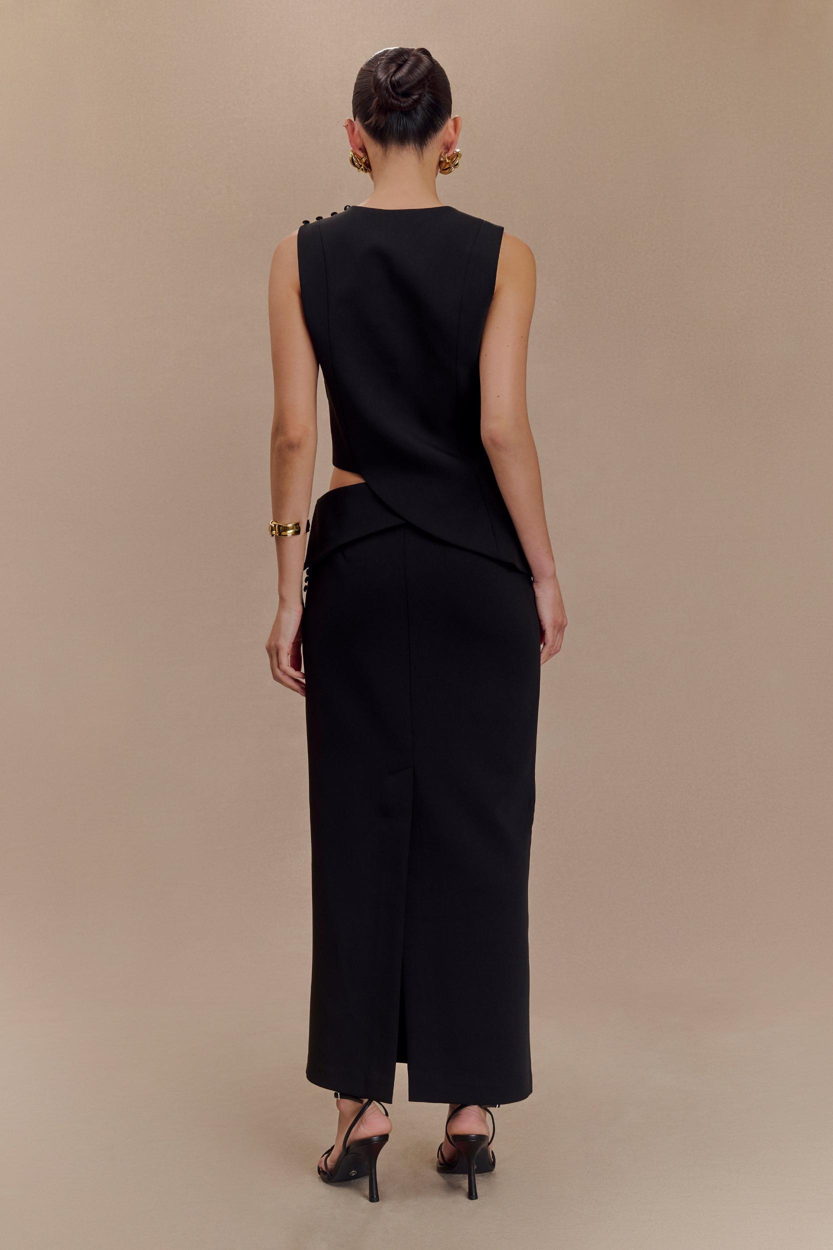 Astrid Suiting Midi Skirt - Black Product Image