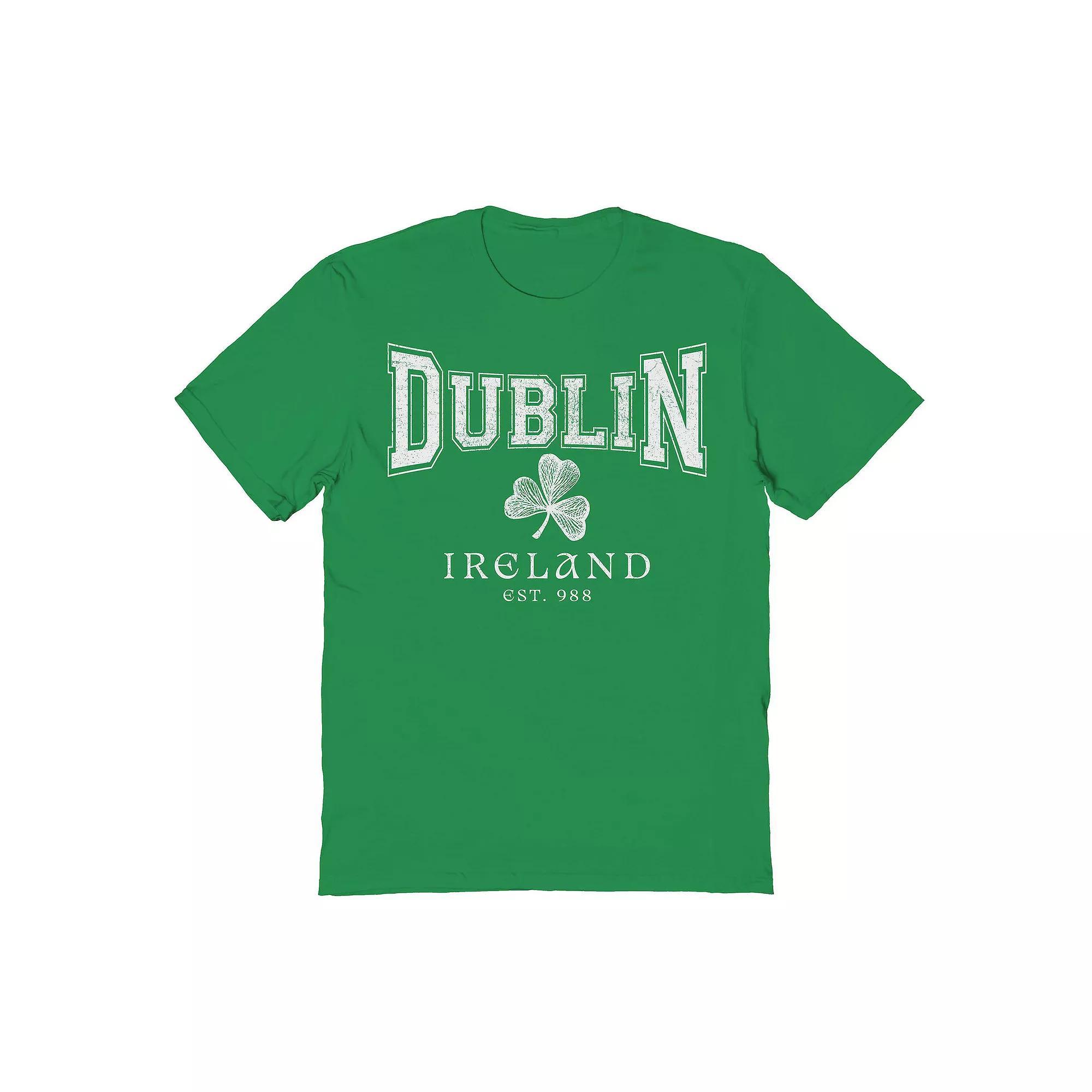 Men's St Patrick's Day Destination Dublin Graphic Tee, Size: Large, Turf Green Product Image