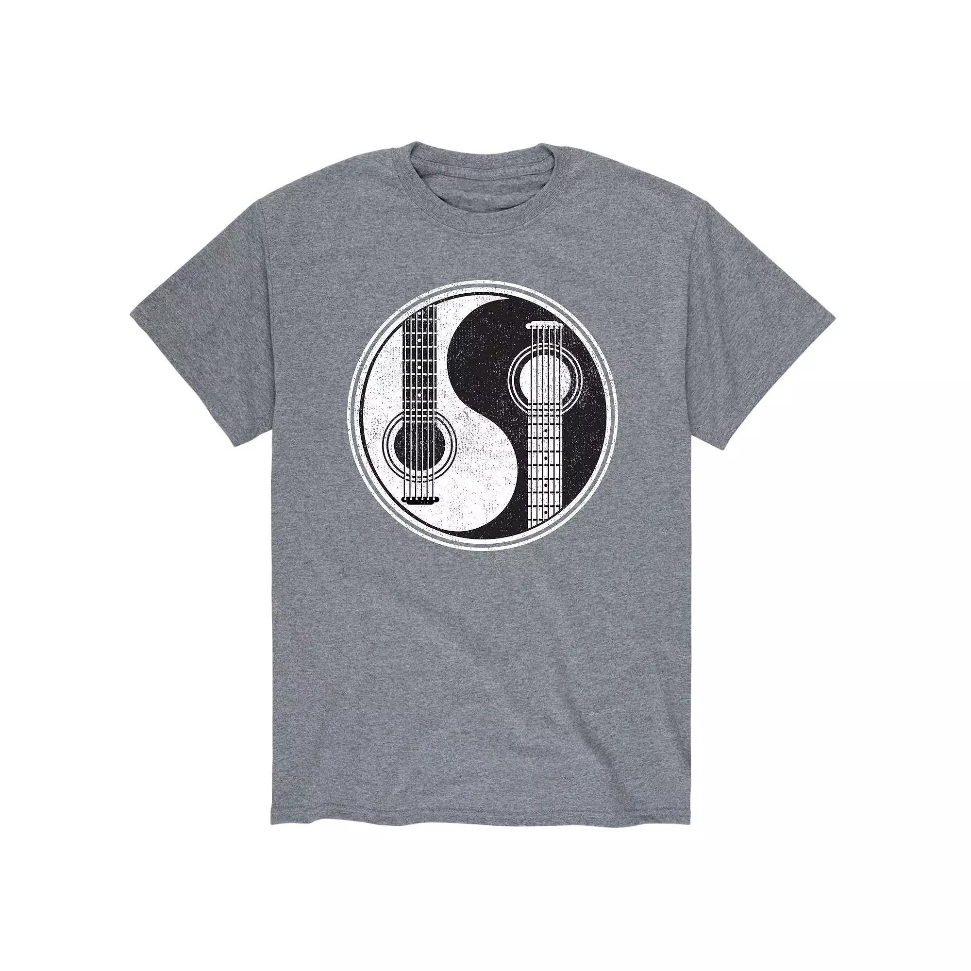 Men's Yin Yang Guitar Tee, Size: XXL, Gray Product Image