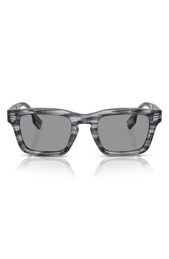 BURBERRY 51mm Rectangular Sunglasses In Grey Product Image