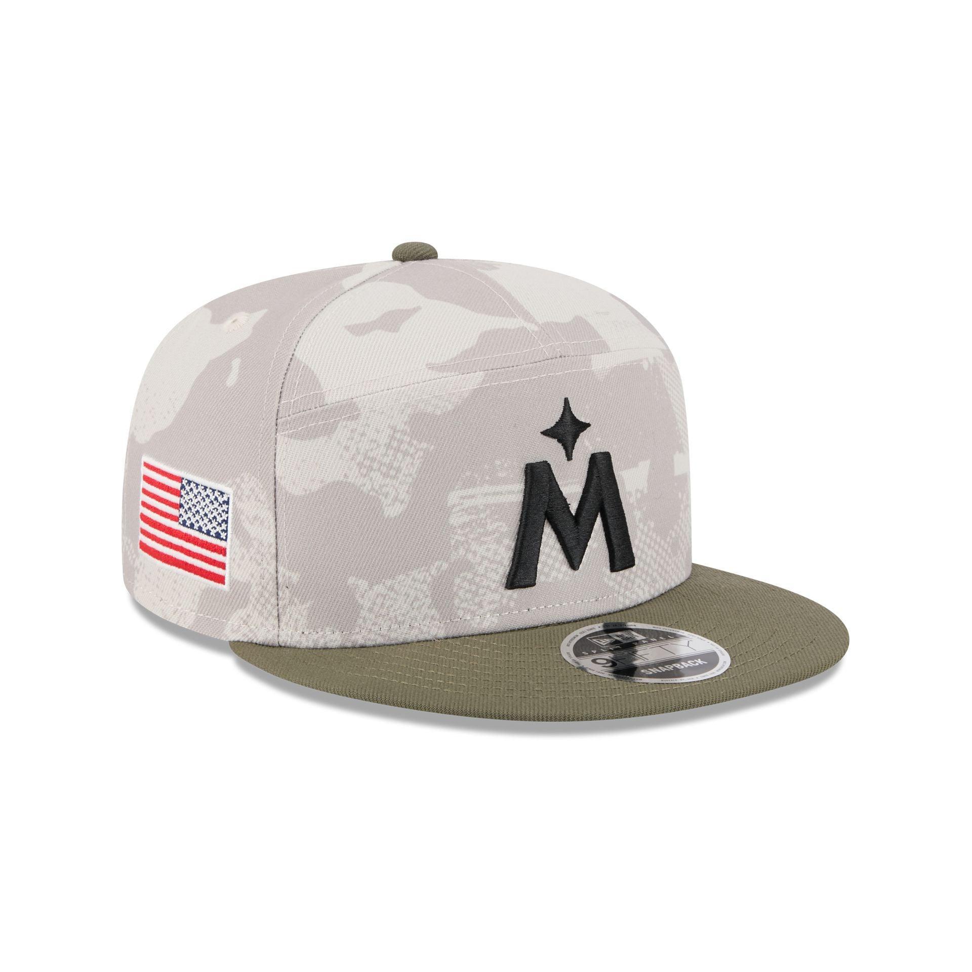 Atlanta Braves Armed Forces Day 2025 Split Panel 9FIFTY Snapback Hat Male Product Image
