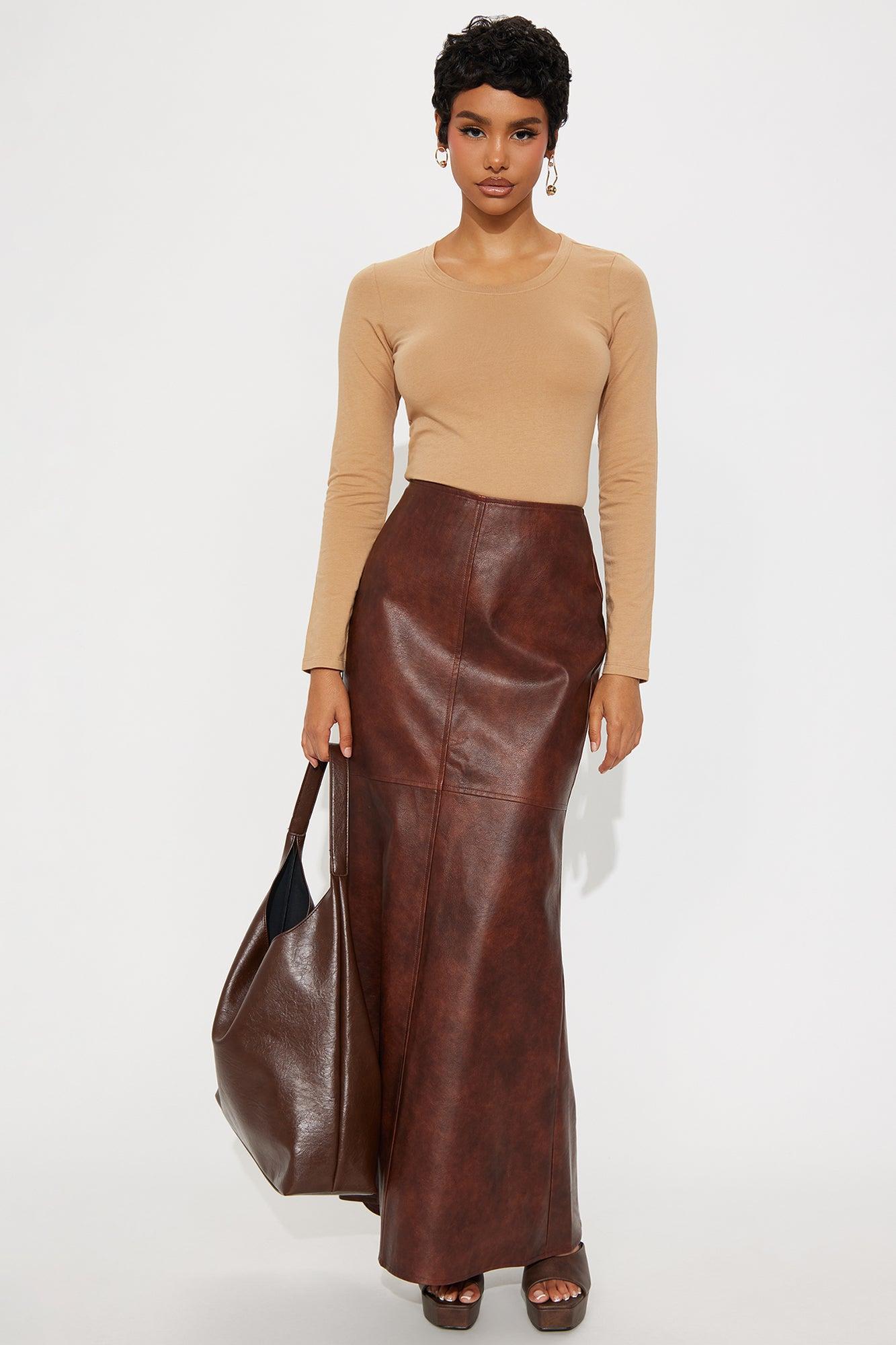 Sabrina Long Sleeve Tee - Camel Female Product Image