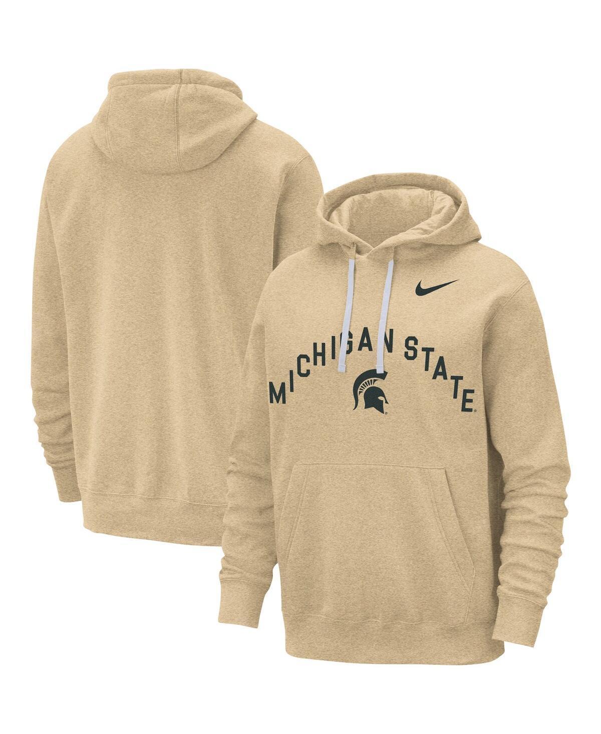 Mens Nike Tan Michigan State Spartans Campus Club Pullover Hoodie Product Image