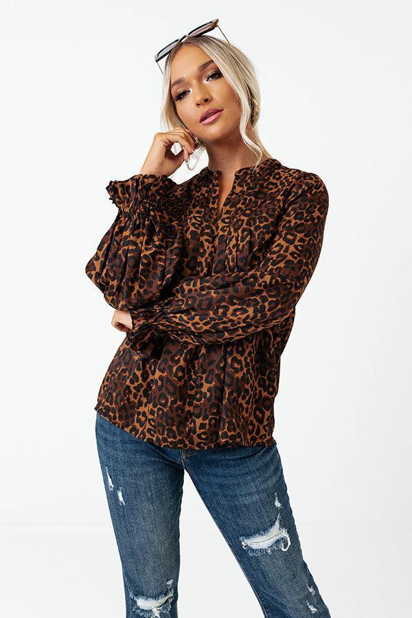 Simply Flourishing Leopard Shift Top Product Image