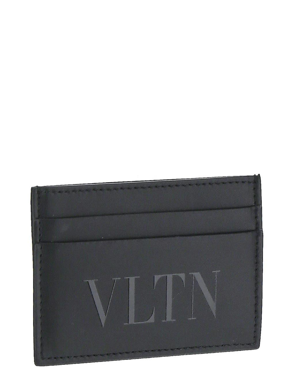 VALENTINO GARAVANI Logo Card Holder In Nero Product Image