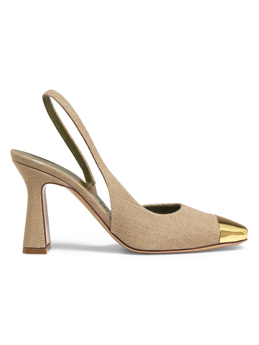 Womens Eleonora 90MM Metal-Cap Slingback Pumps Product Image