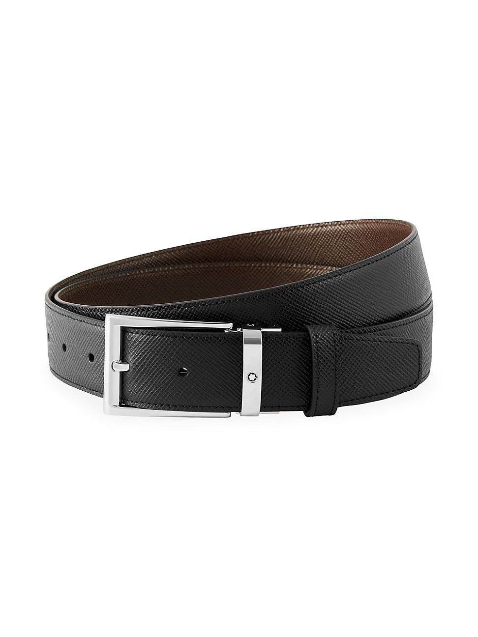 Mens Trapeze Adjustable Cut-to-Size Reversible Leather Belt Product Image