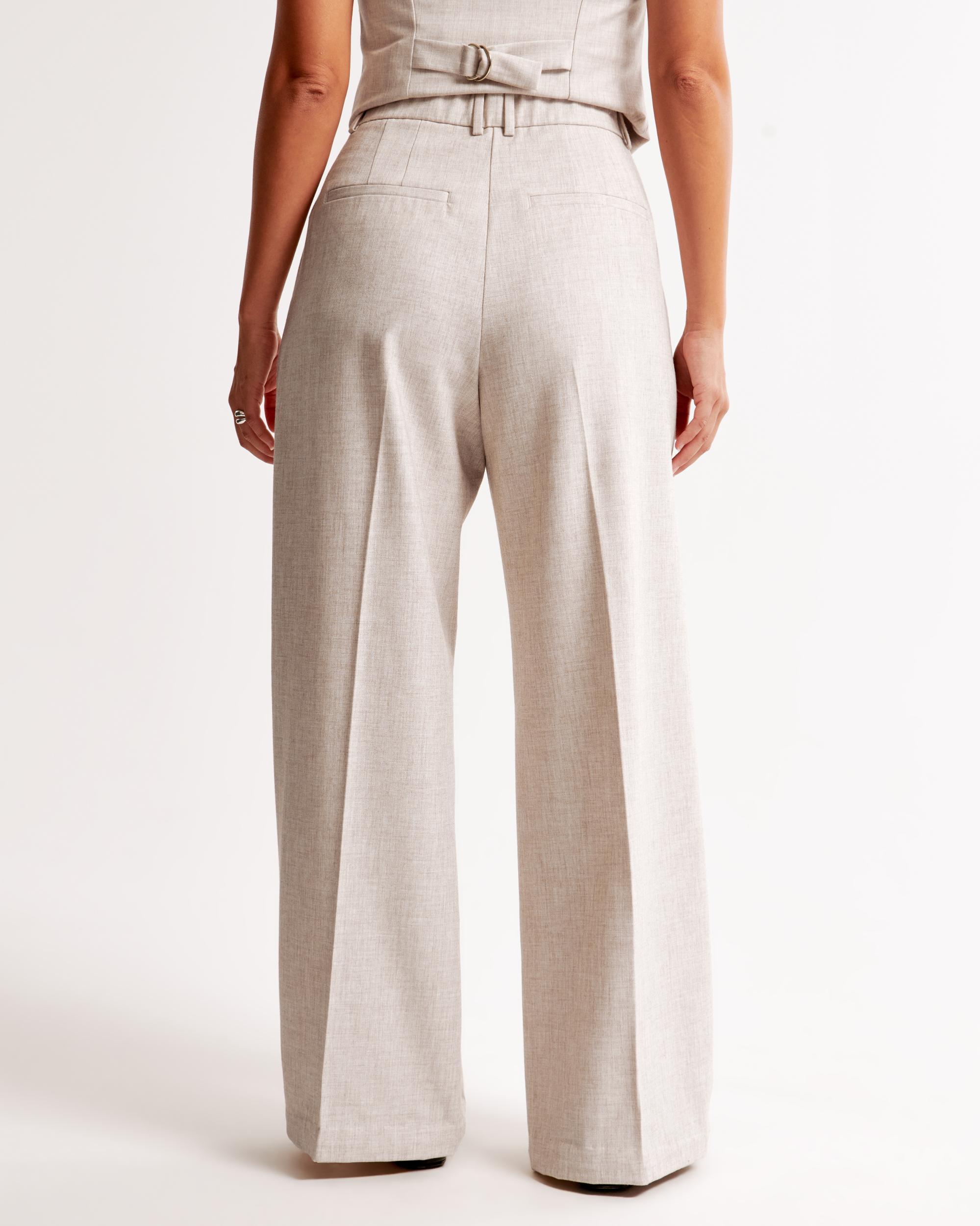 Curve Love A&F Harper Tailored Ultra Wide Leg Pant Product Image