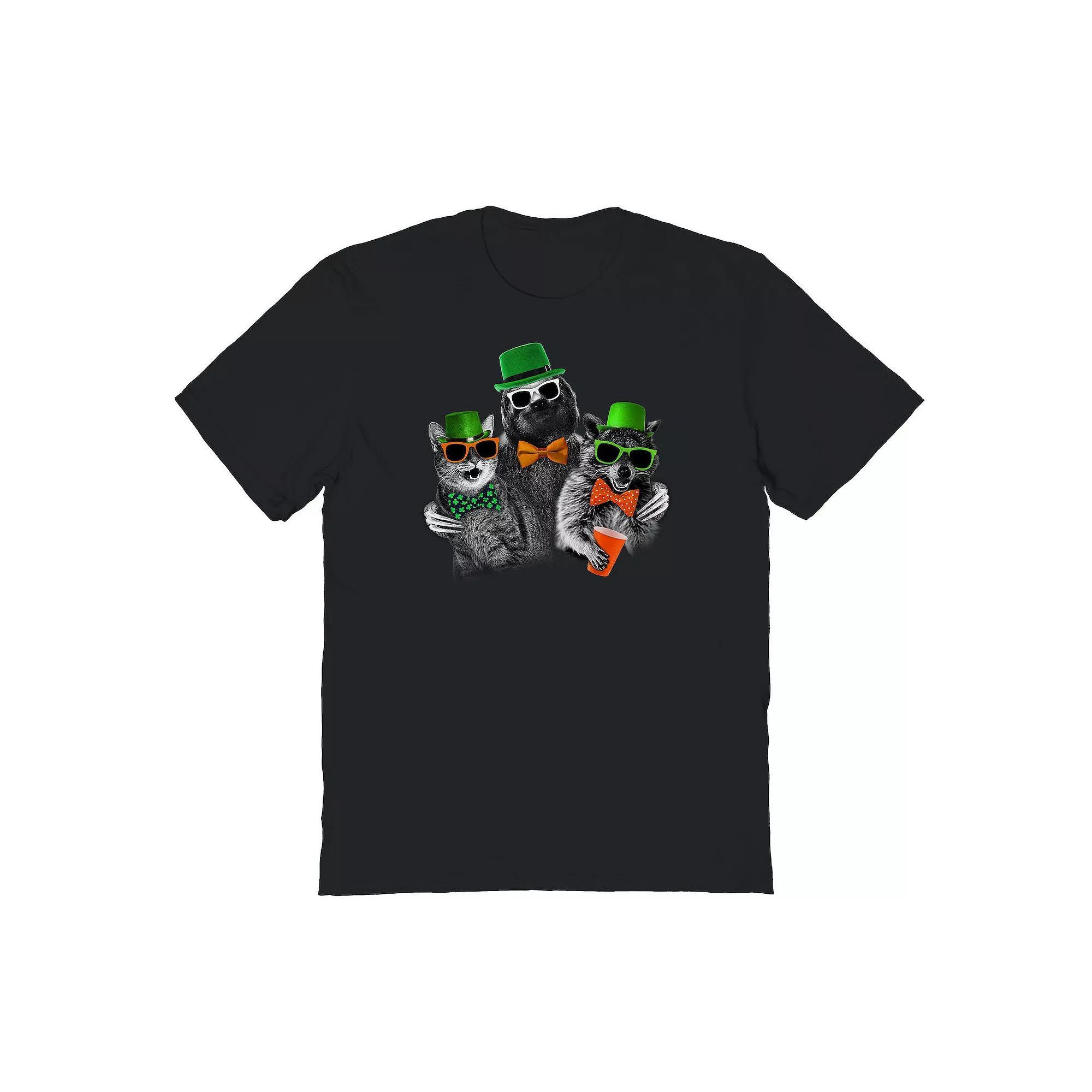 Men's St Patrick's Day St Pats Animal Trio Graphic Tee,  Product Image