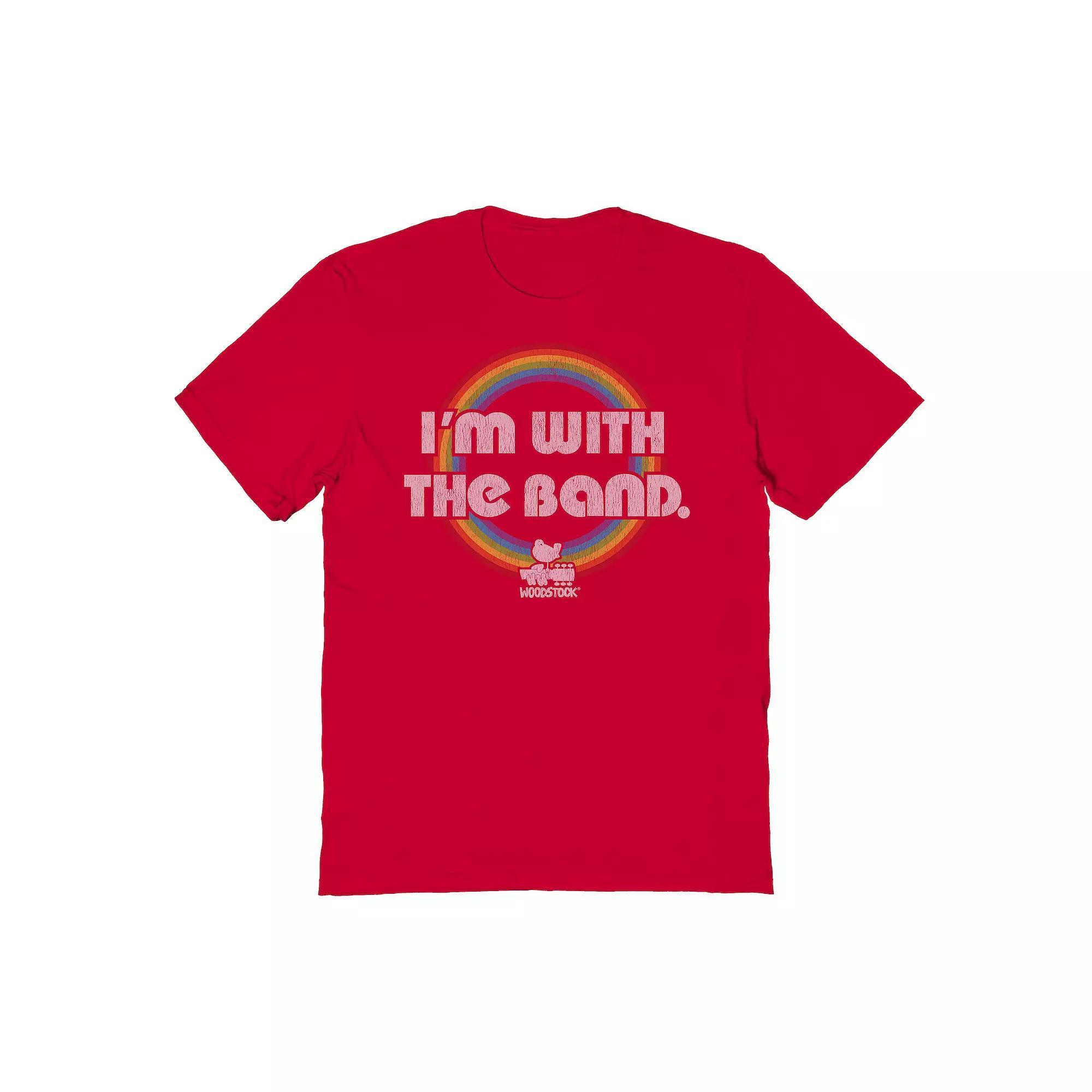 Men's I'm With The Band Graphic Tee, Size: Large, Red Product Image