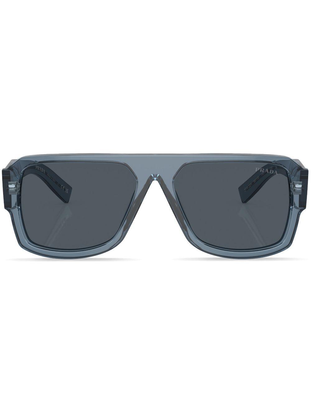 square-frame transparent sunglasses Product Image