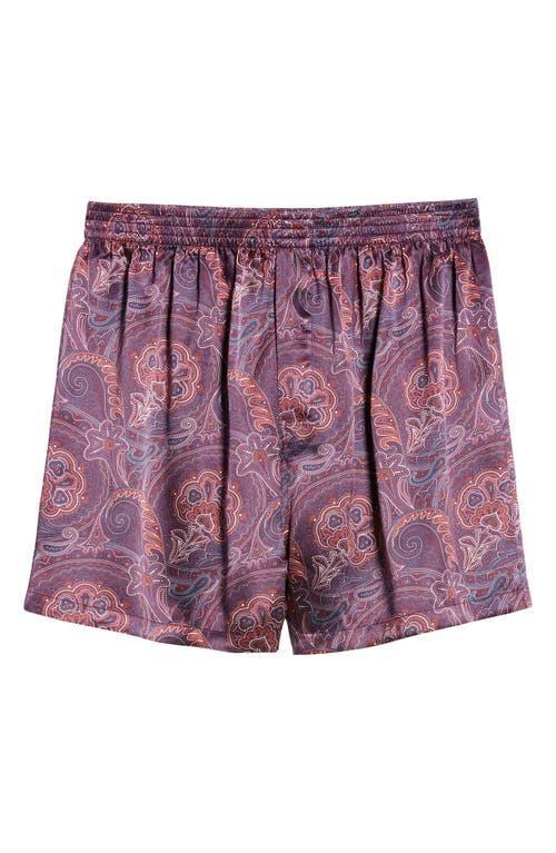 Mens Silk Paisley Boxer Shorts Product Image