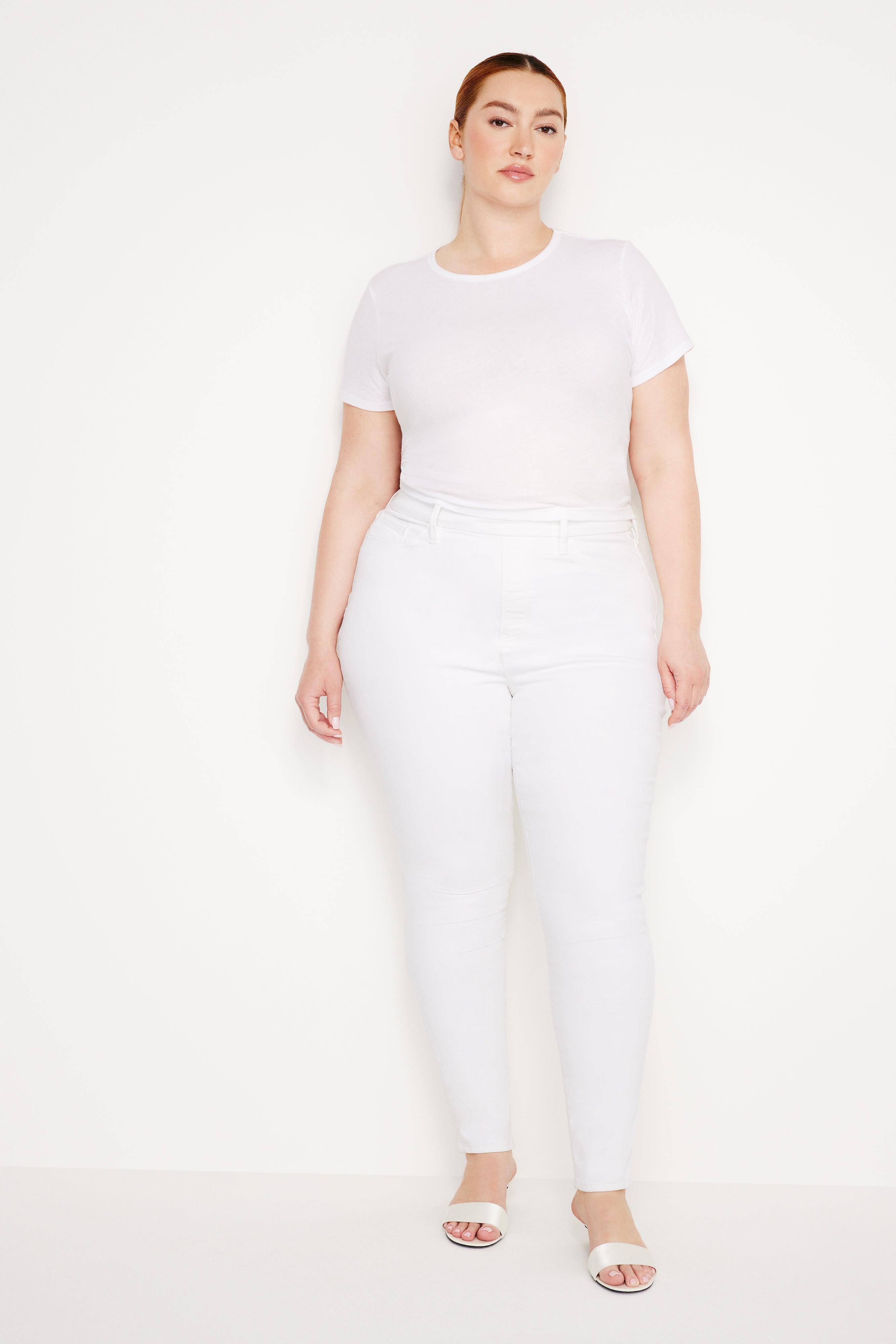 POWER STRETCH PULL-ON SKINNY JEANS | WHITE001 Product Image