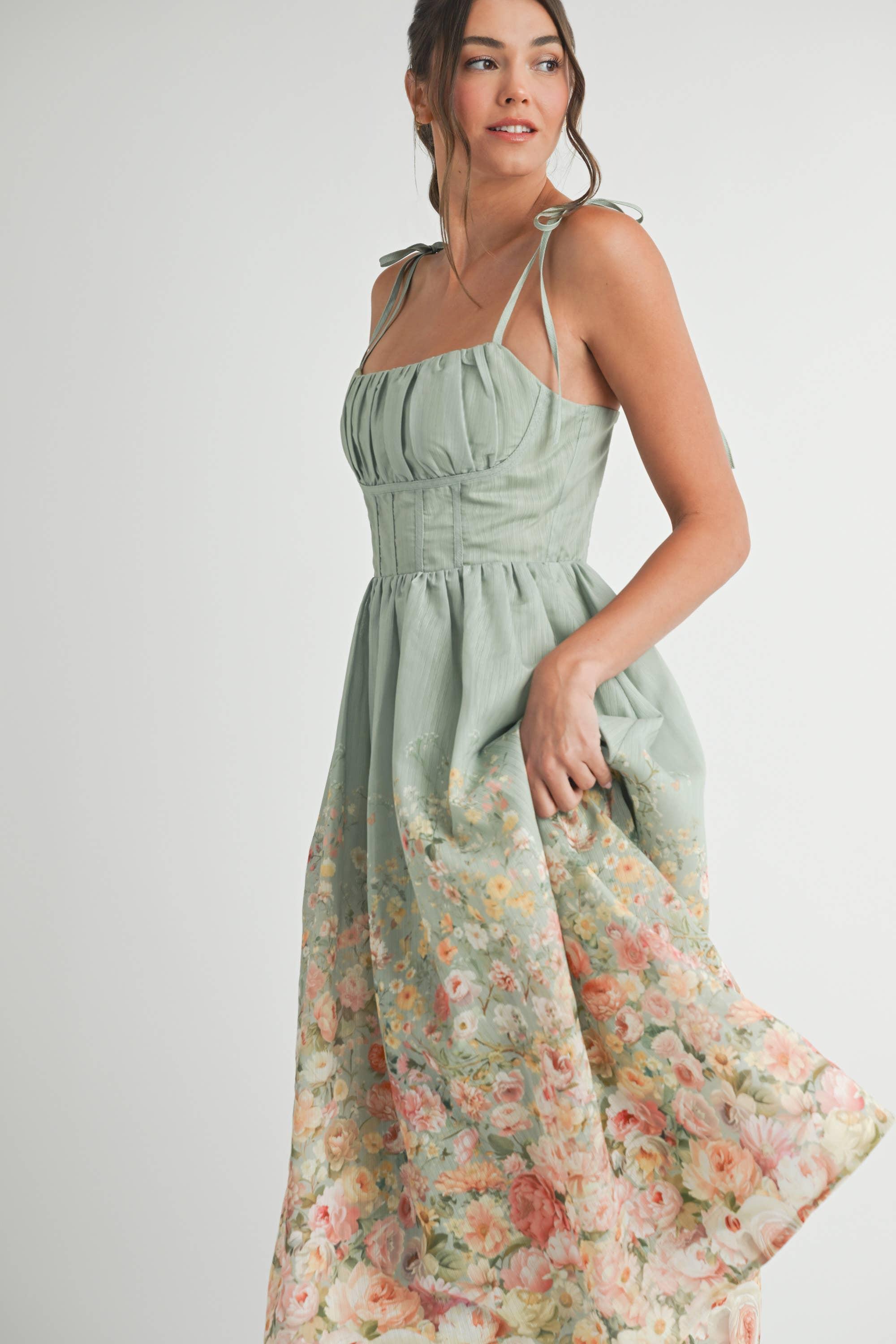 Emilia Floral Midi Dress Product Image