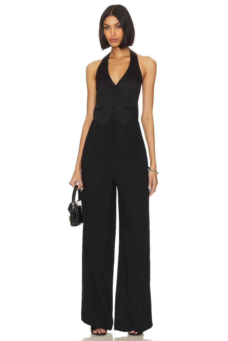 Satin Isadore Jumpsuit Amanda Uprichard Product Image