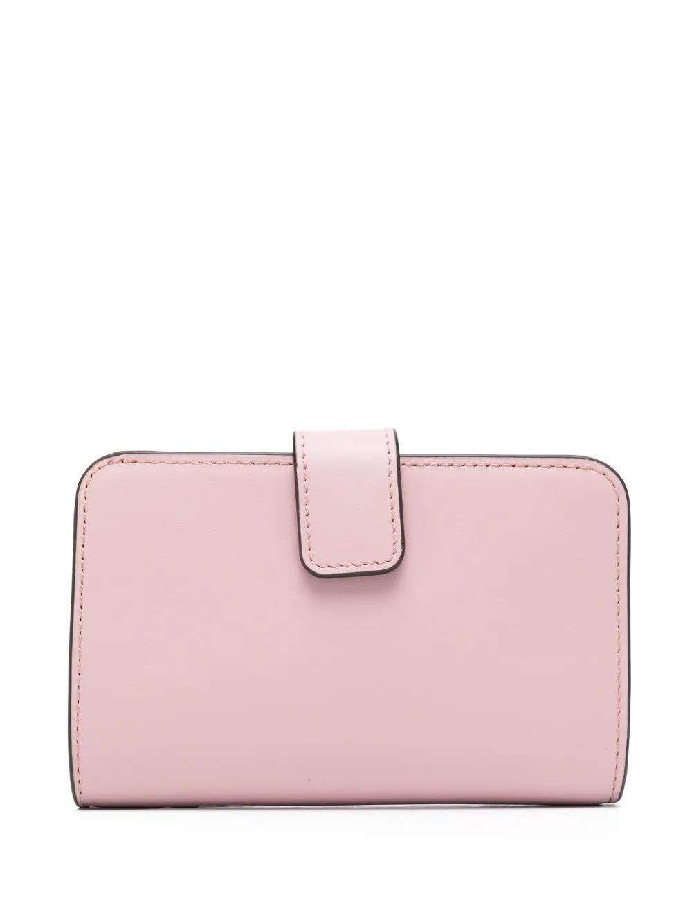 FURLA Logo-plaque Leather Wallet In Pink Product Image