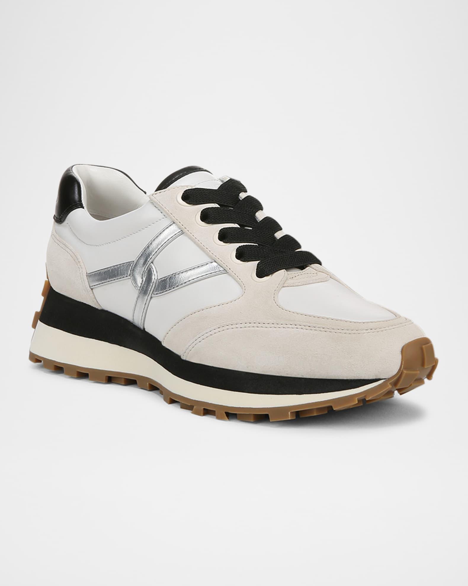 Valentina Mixed Leather Retro Sneakers Product Image