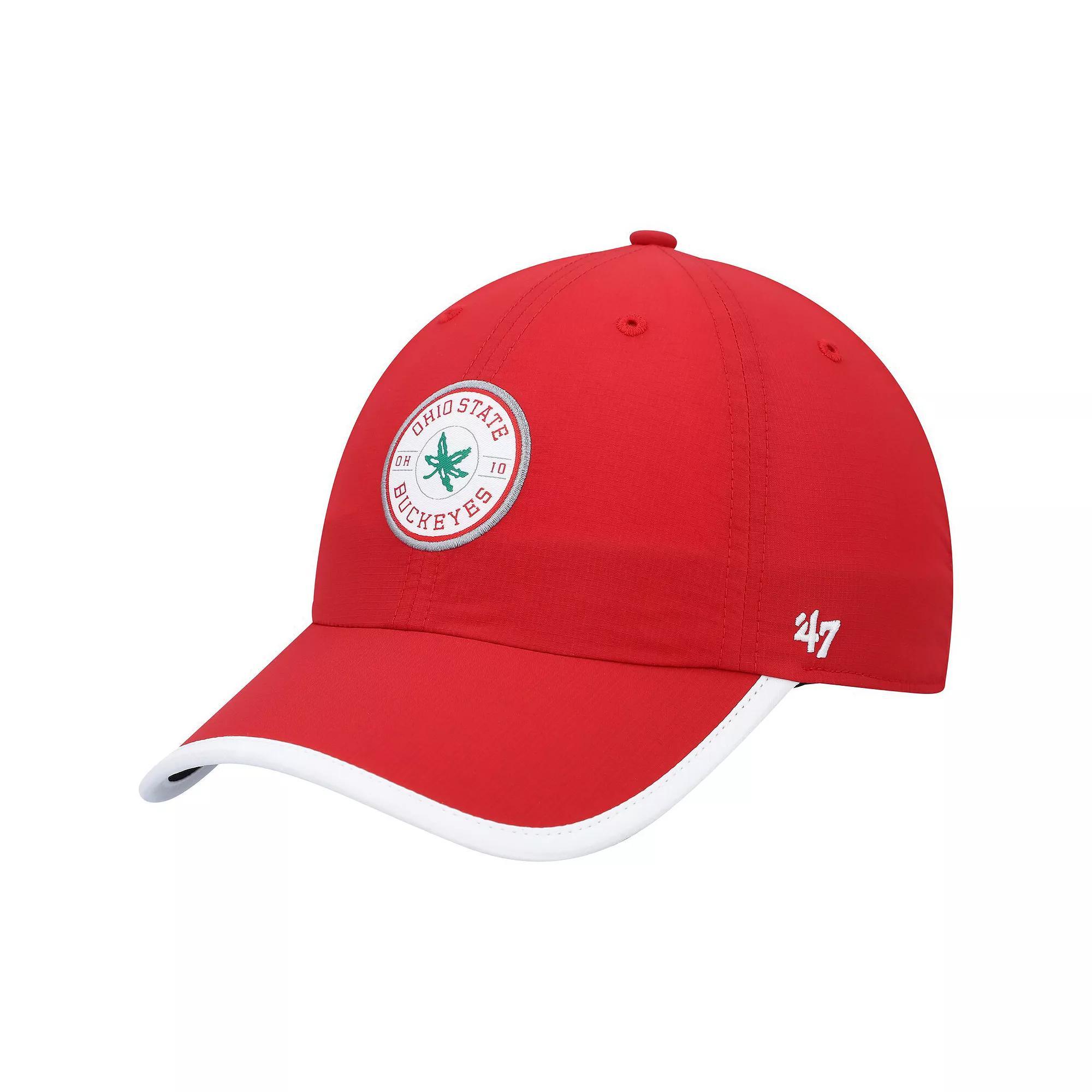 Men's '47 Scarlet Ohio State Buckeyes Microburst Team Clean Up Adjustable Hat, Red Product Image