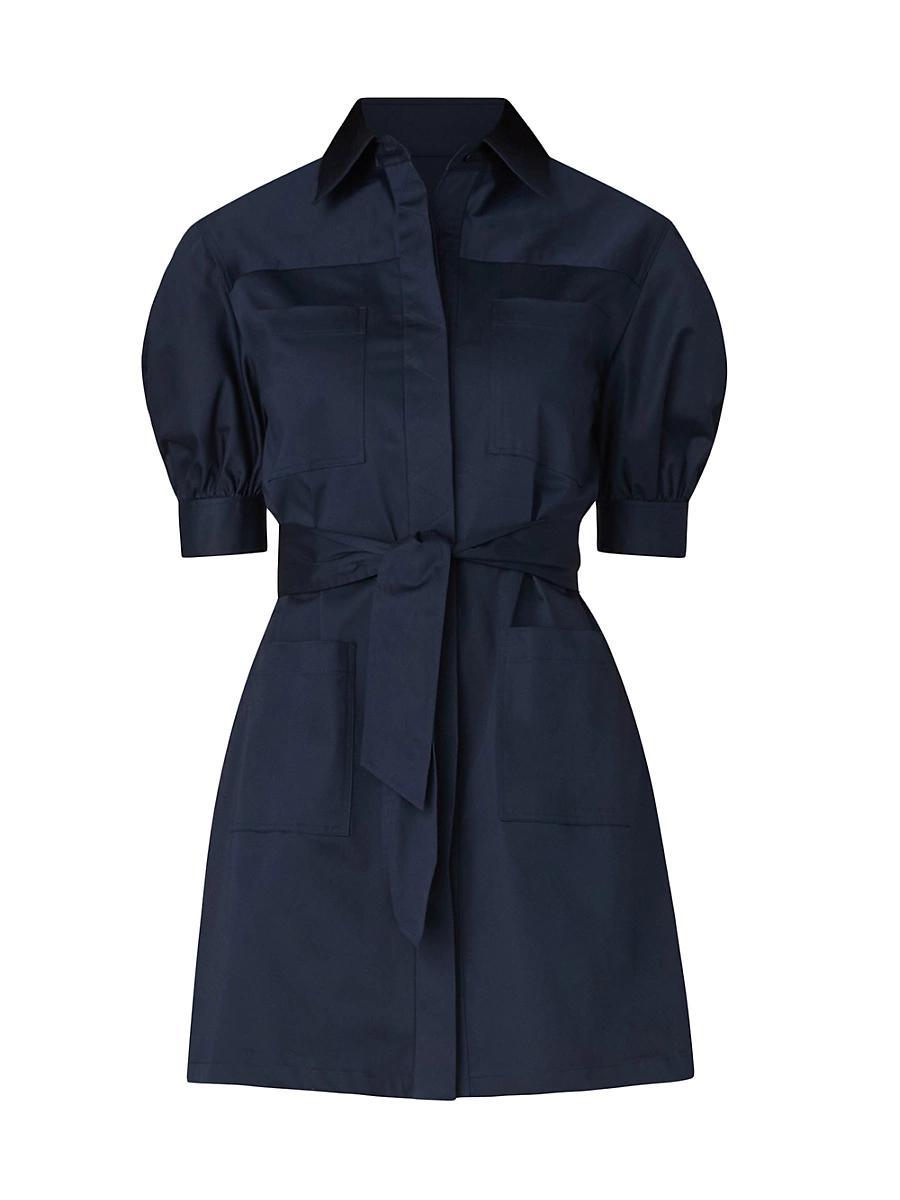 Womens Vince Cotton Sateen Tie-Waist Shirtdress Product Image