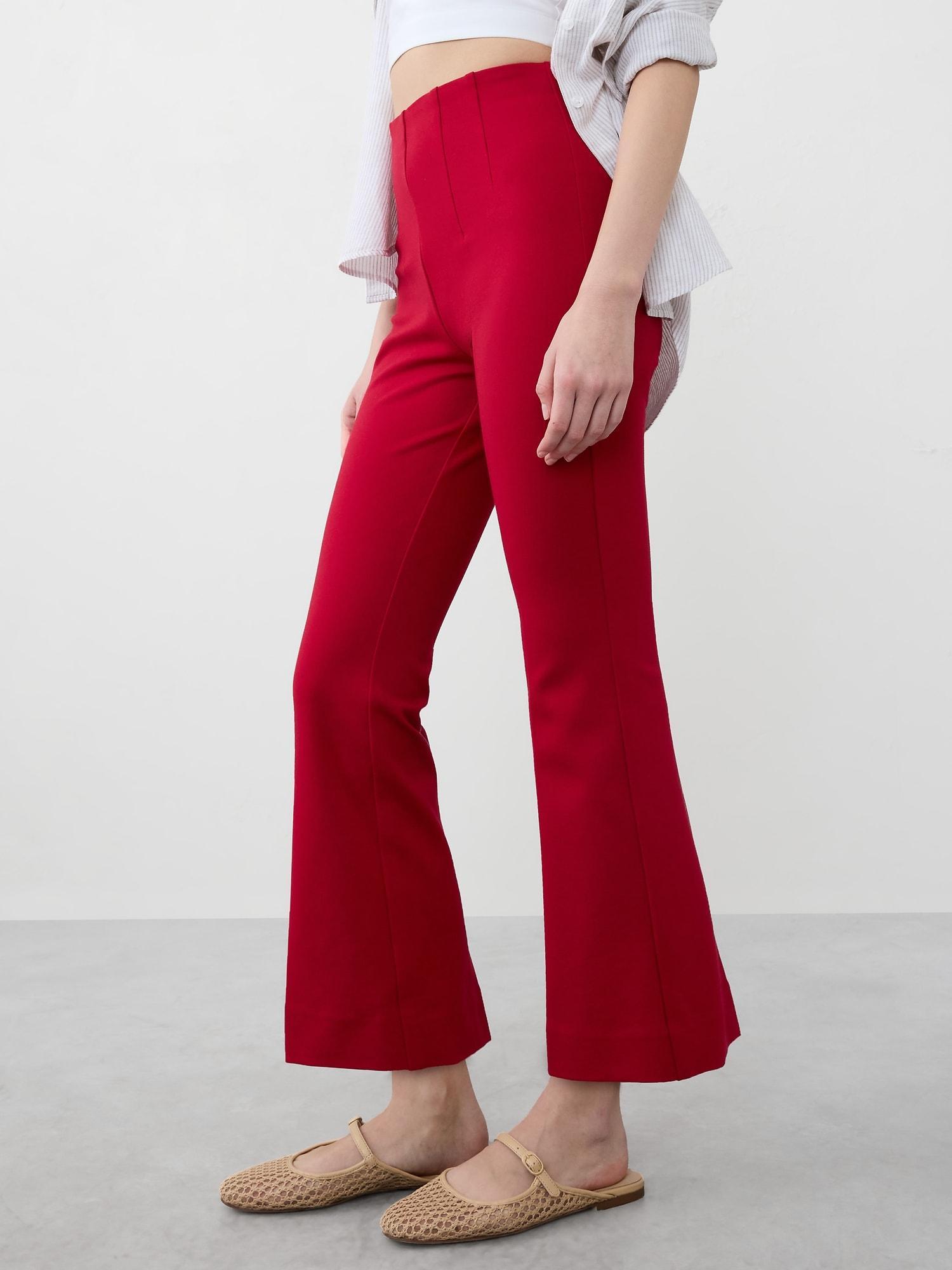Bootcut Cropped Ponte Pull-On Pant Product Image