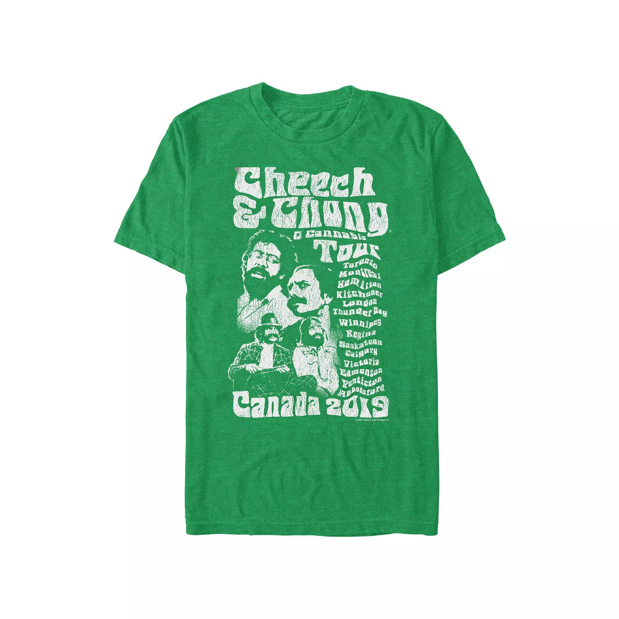 Men's Cheech & Chong Canada Tour Graphic Tee, Size: XXL, Kelly Product Image