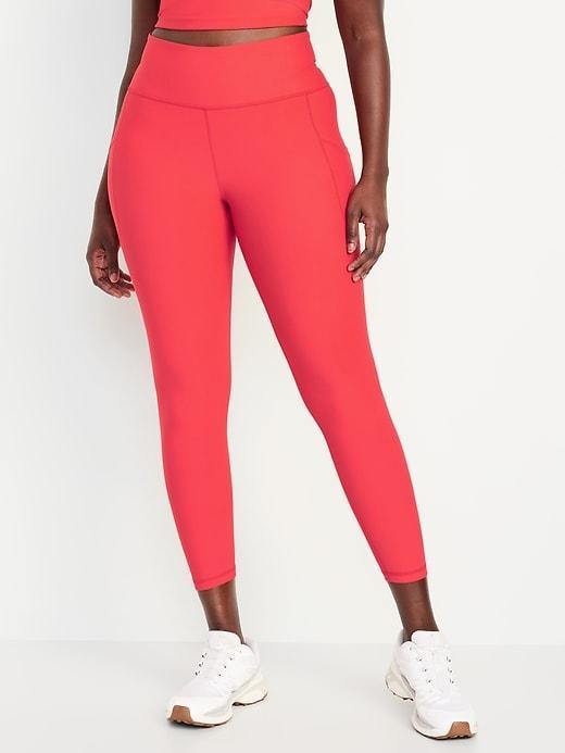 High-Waisted PowerSoft Rib Leggings Product Image