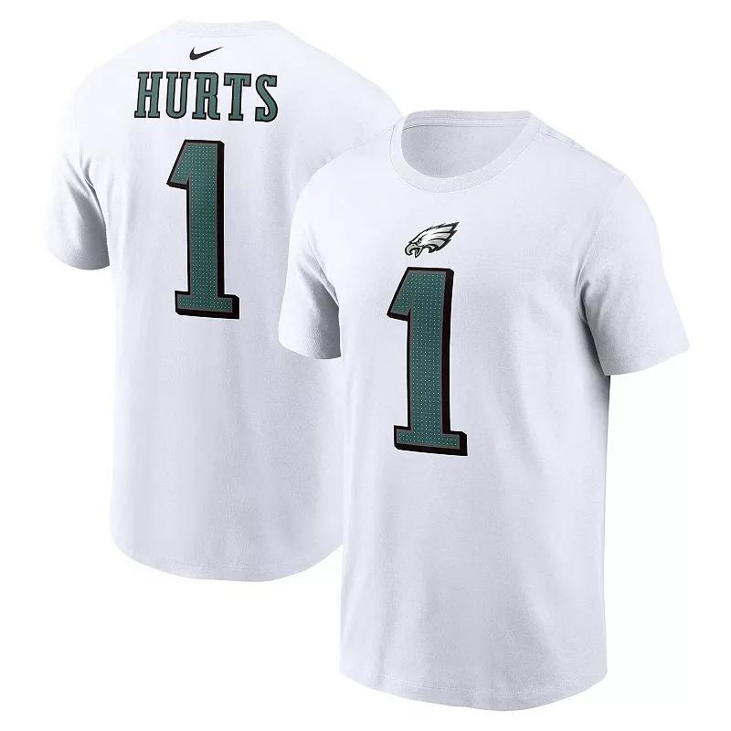 Men's Nike Jalen Hurts  White Philadelphia Eagles  Player Name & Number T-Shirt, Size: 2XL Product Image
