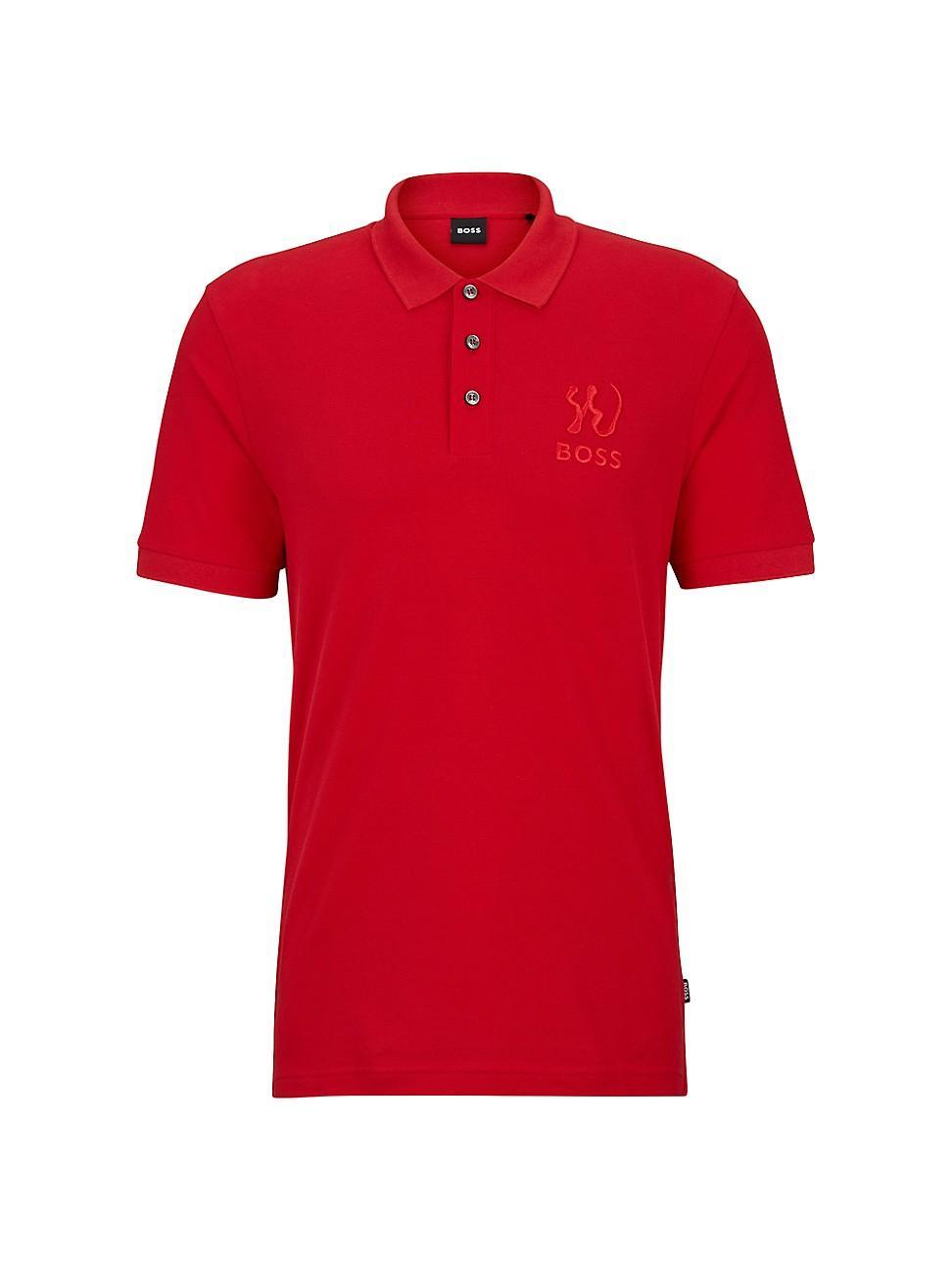 Boss by Hugo Boss Mens Lunar New Year Artwork Polo Shirt Product Image