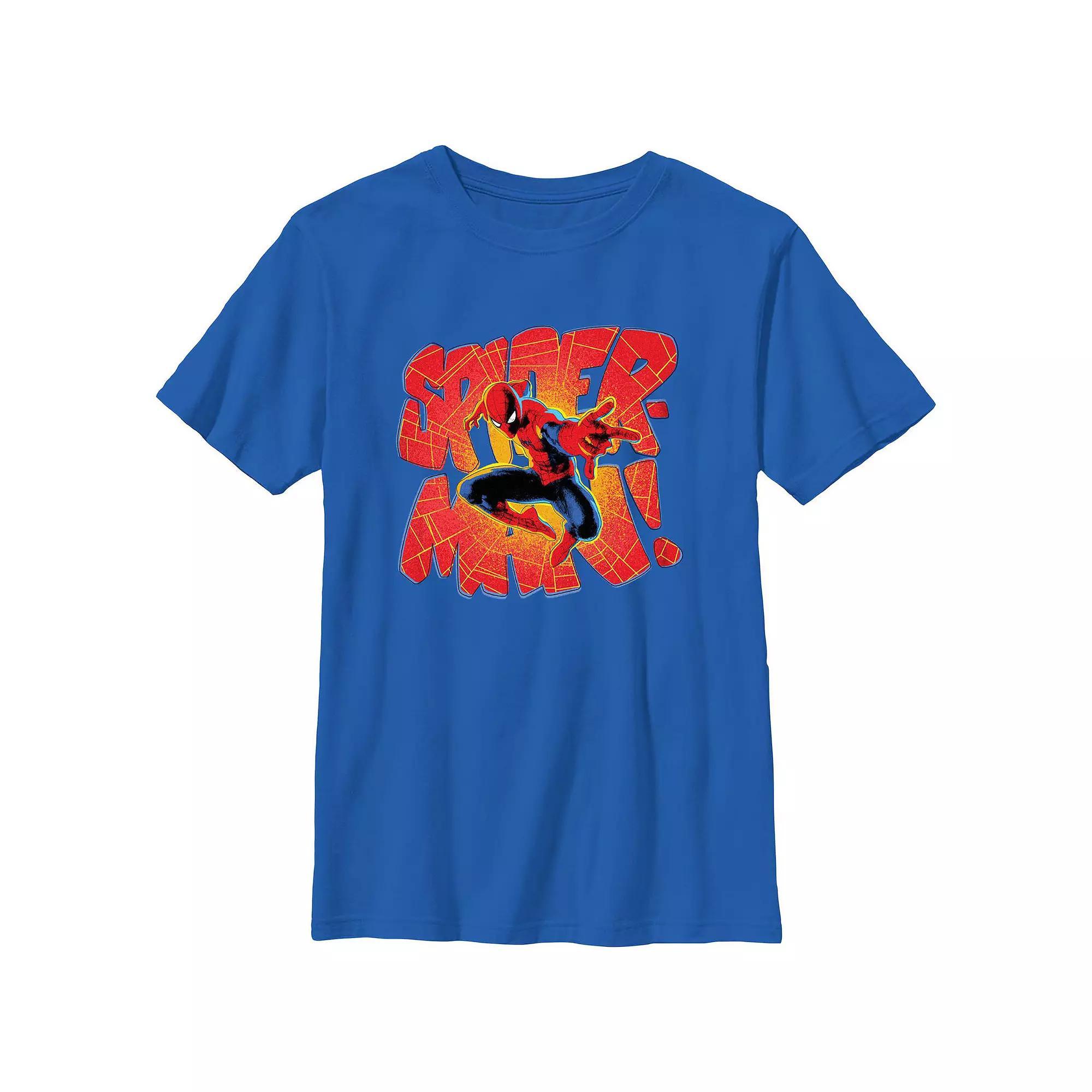 Boys 4-7 Spider-Man Web Filled Text Graphic Tee, Boy's,  Product Image