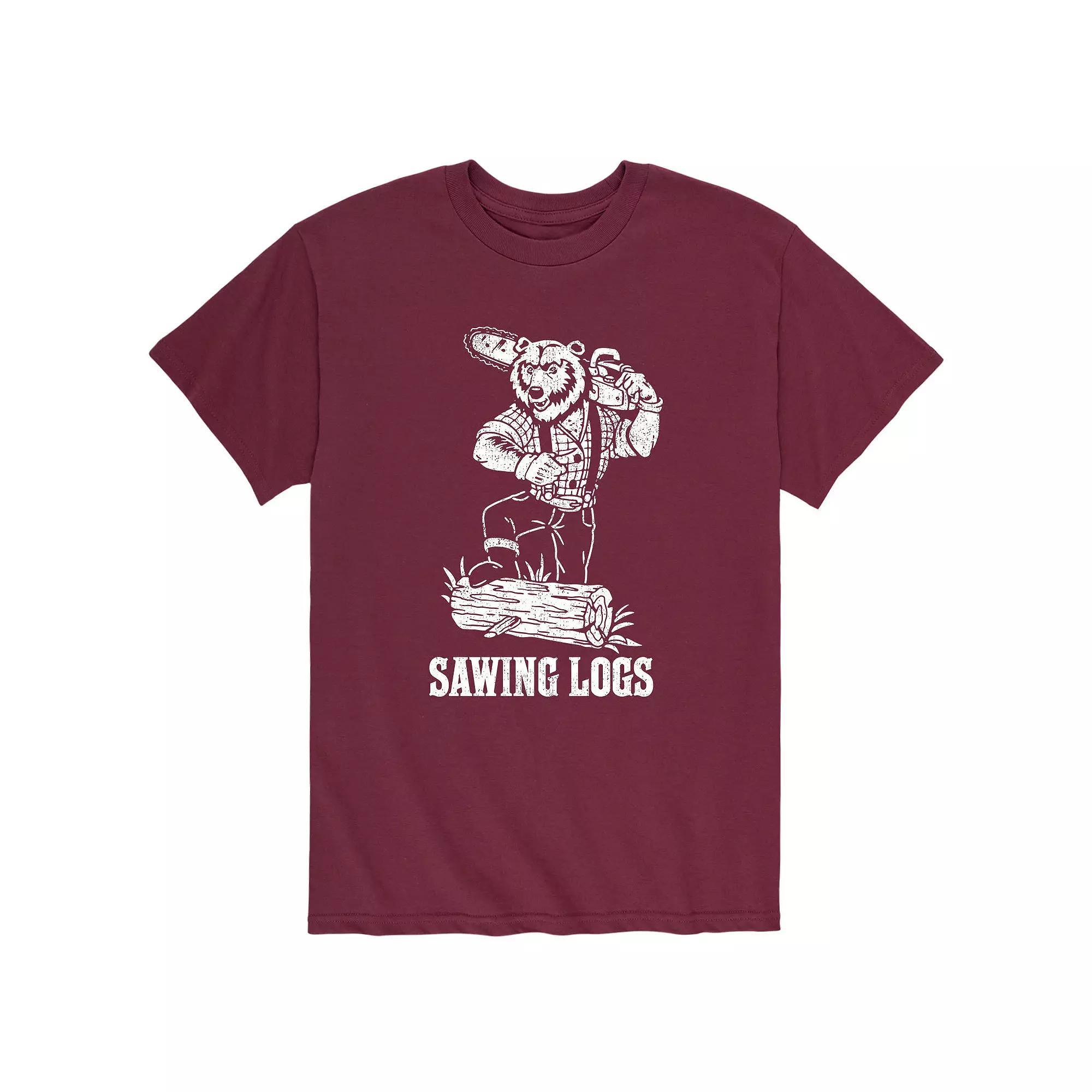 Men's Sawing Logs Tee, Size: XXL, Red Product Image