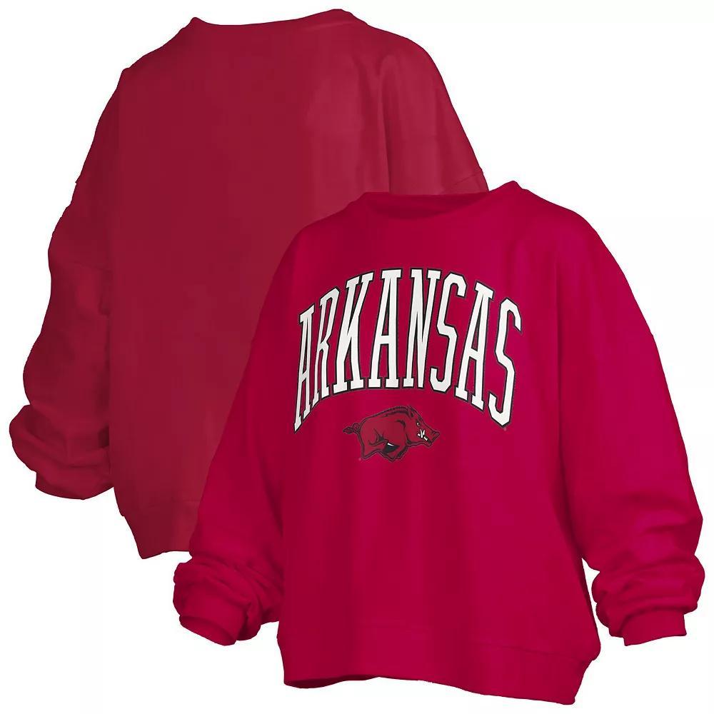 Women's Pressbox Cardinal Arkansas Razorbacks Janise Arch Over Logo Waist Length Over Product Image