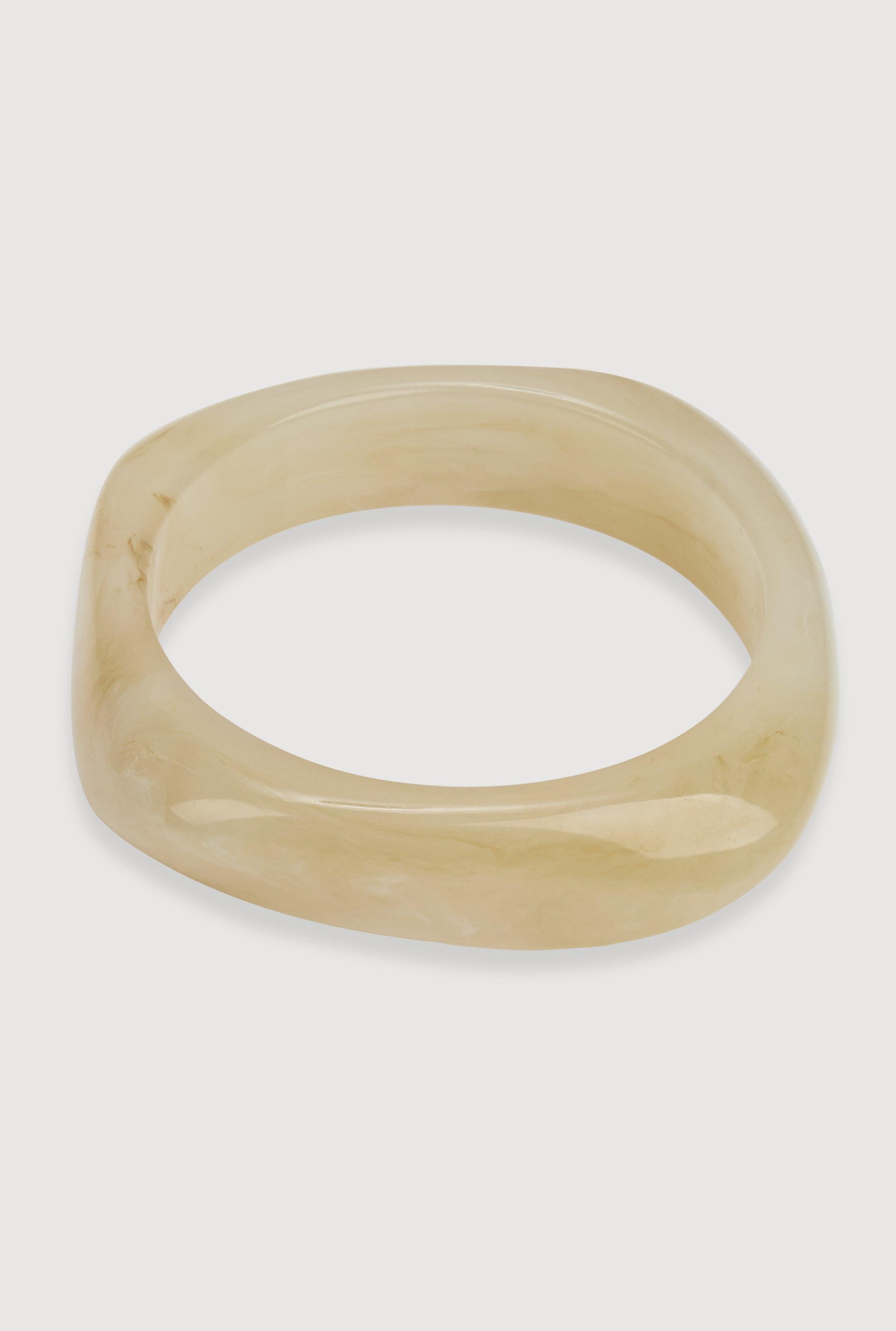 Plus Size Marbled Square Resin Bangle Female Product Image