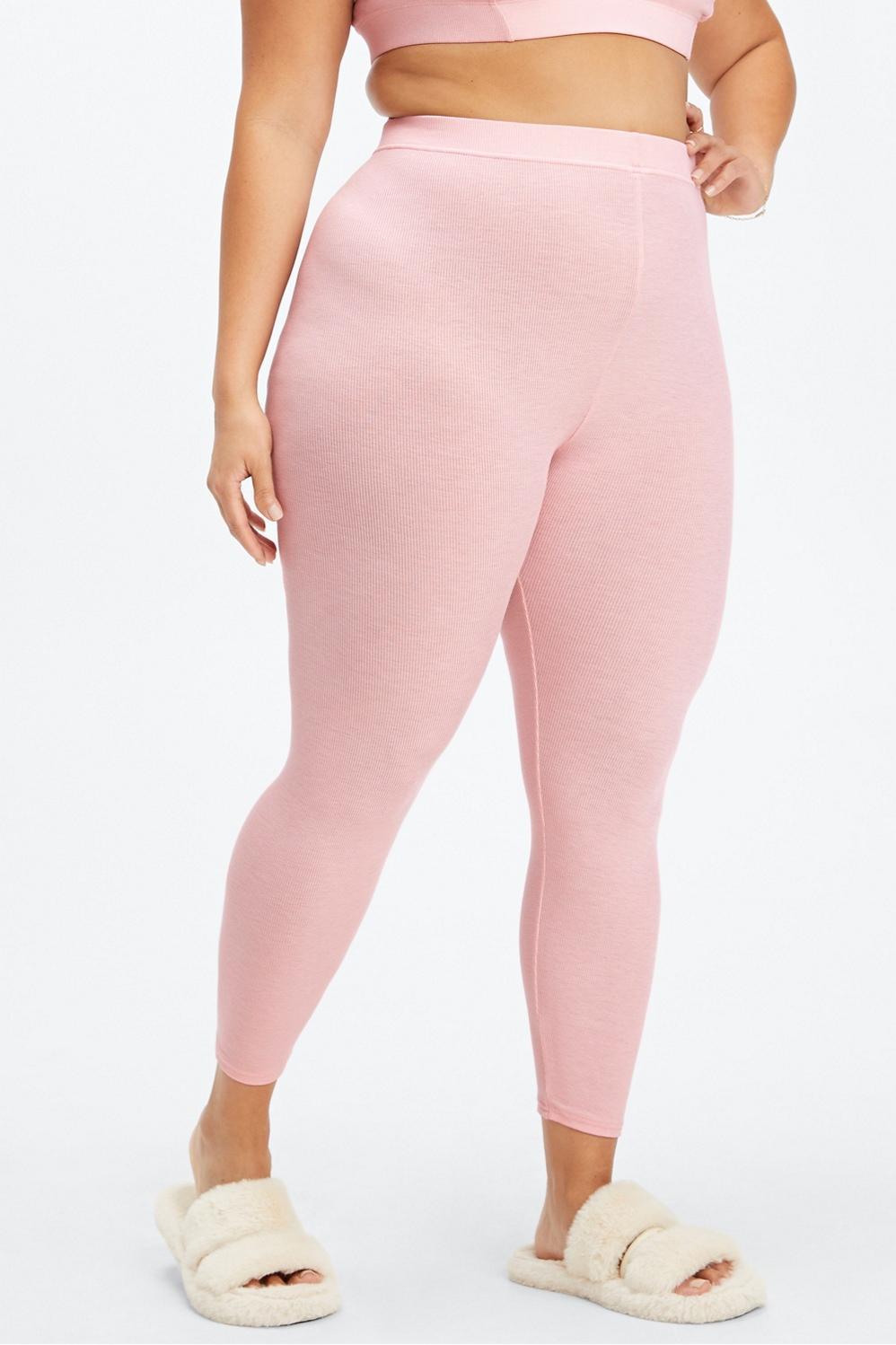 Fabletics RestoreKnit Ultra High-Waisted 7/8 Womens pink plus Size 4X Product Image