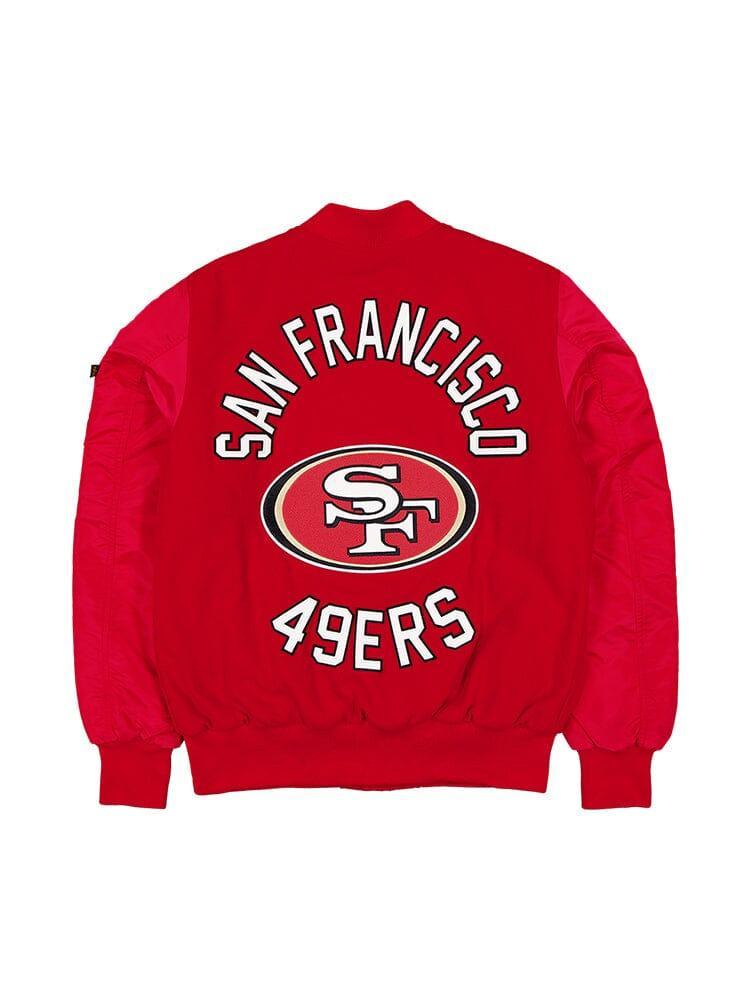 SAN FRANSISCO 49ERS X ALPHA X NEW ERA MA-1 BOMBER JACKET Product Image