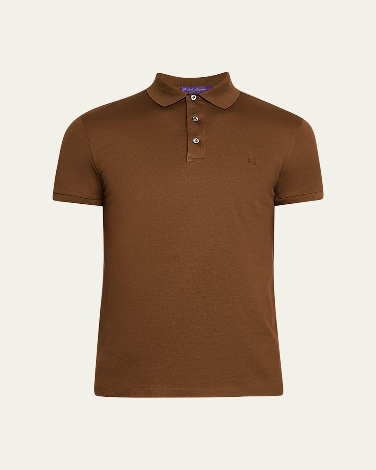 Mens Custom Slim-Fit Pique Polo Shirt Product Image