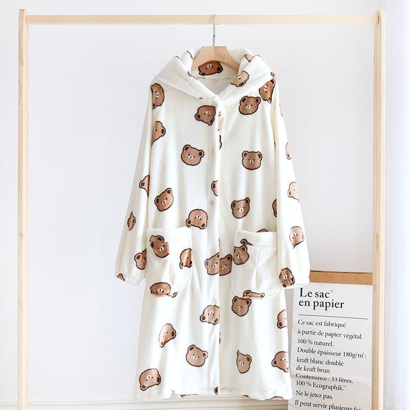 Couple Matching Bear Print Pajama Robe (Various Designs) Product Image