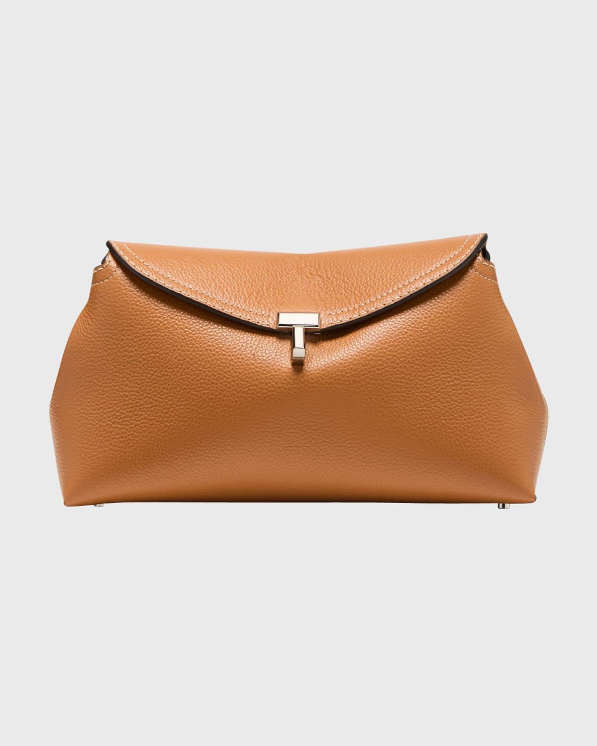 T-Lock Top Handle Bag in Pebble Grain Leather Product Image