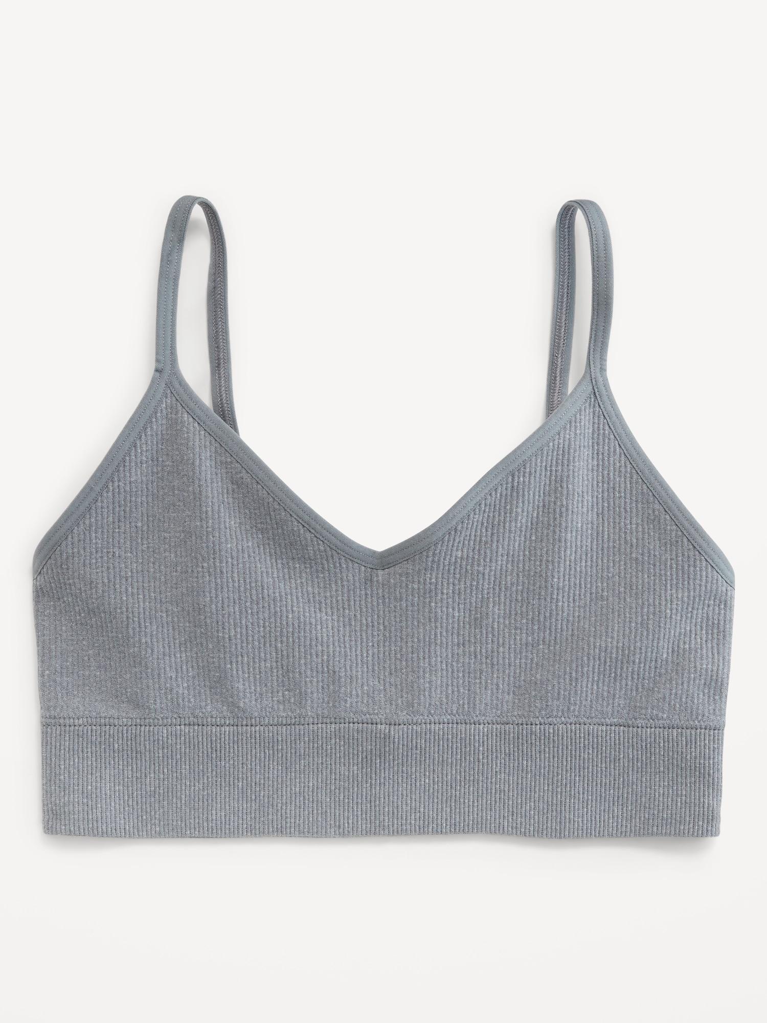 Seamless Ribbed Longline Bra Product Image