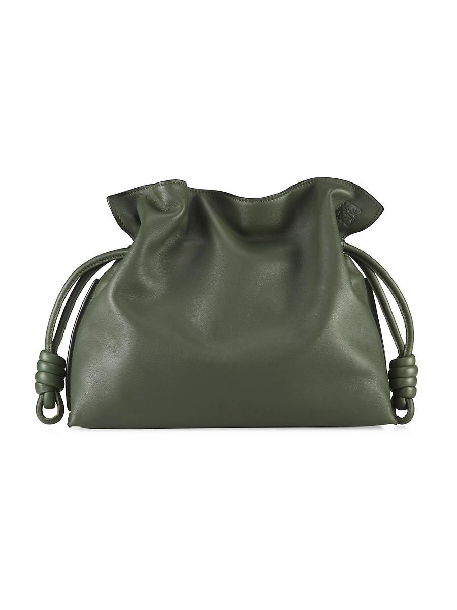 Womens Flamenco Leather Drawstring Clutch Product Image