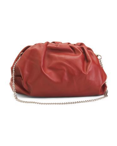 Leather Smooth Kiss Lock Crossbody for Women Product Image