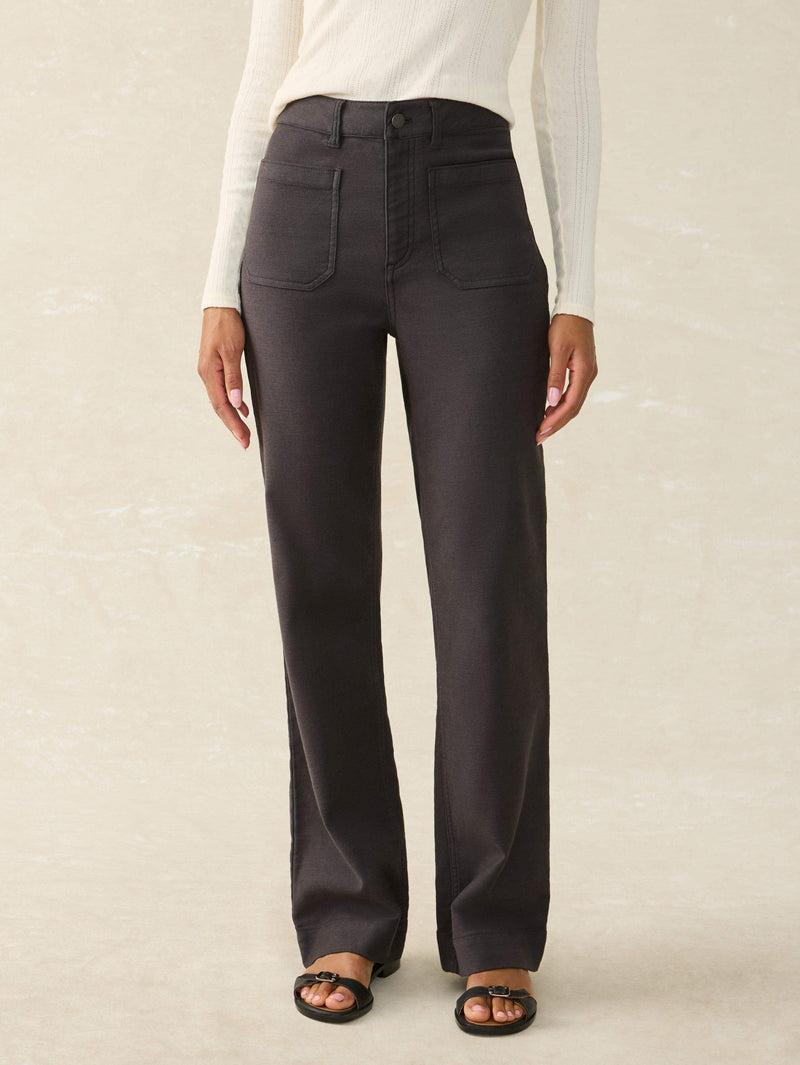 Stretch Terry Patch Pocket Pant - Washed Black Female Product Image