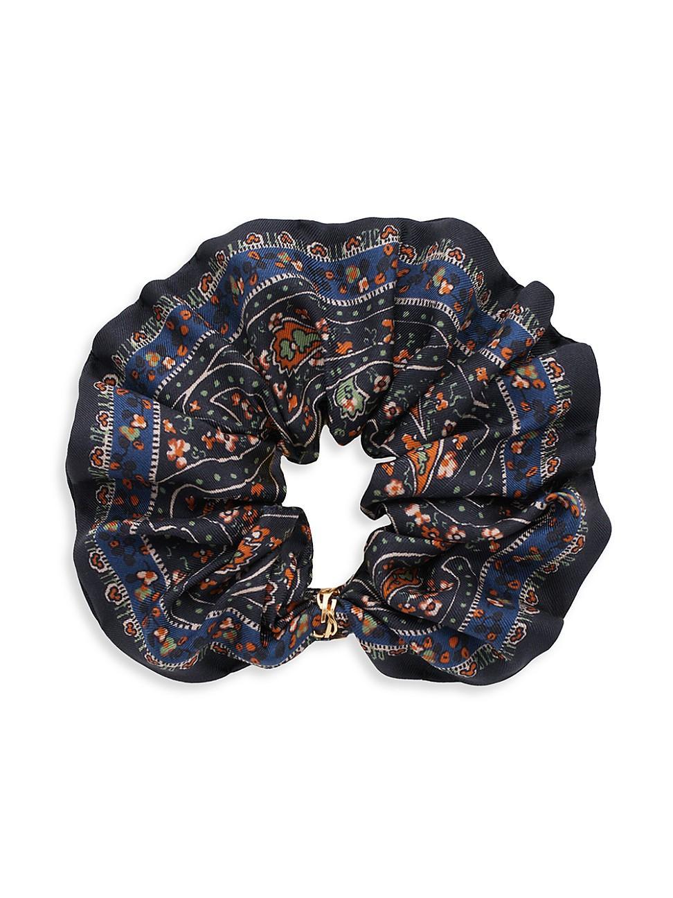 Womens Cassandre Scrunchie in Paisley Silk Twill Product Image