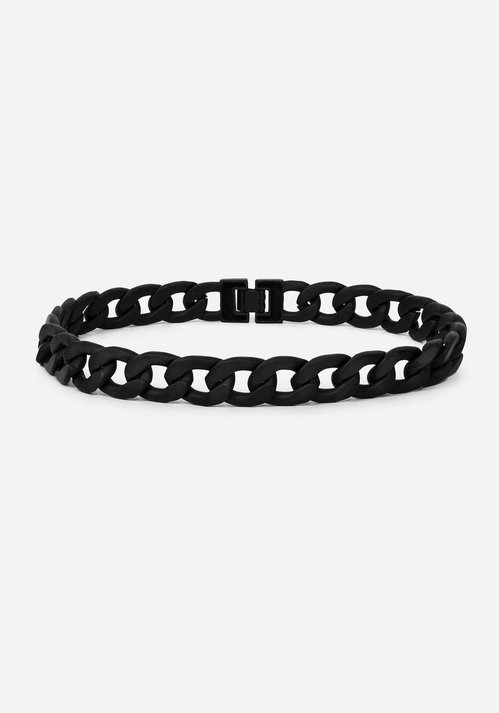 Jet Chunky Rope Chain Choker Necklace Product Image