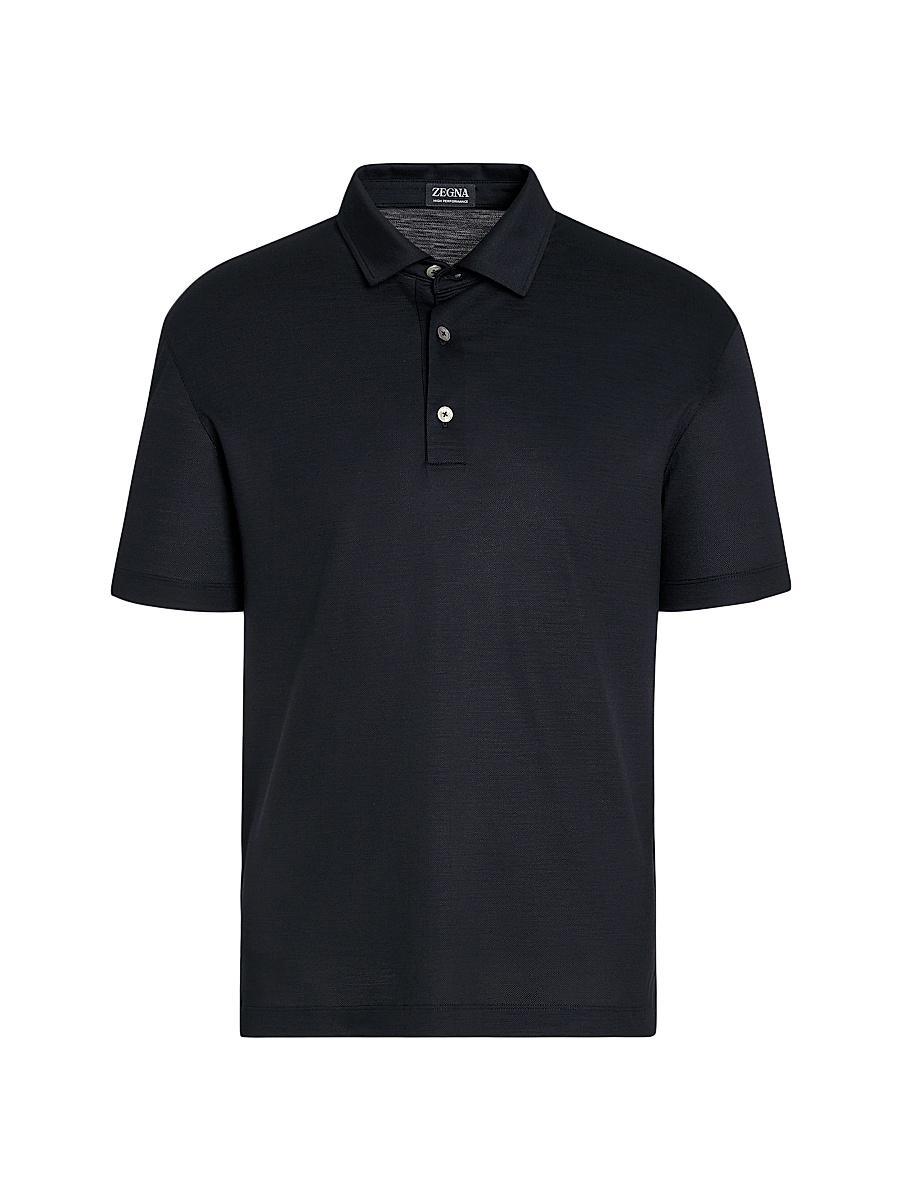 Mens High Performance Wool Piquet Polo Shirt Product Image