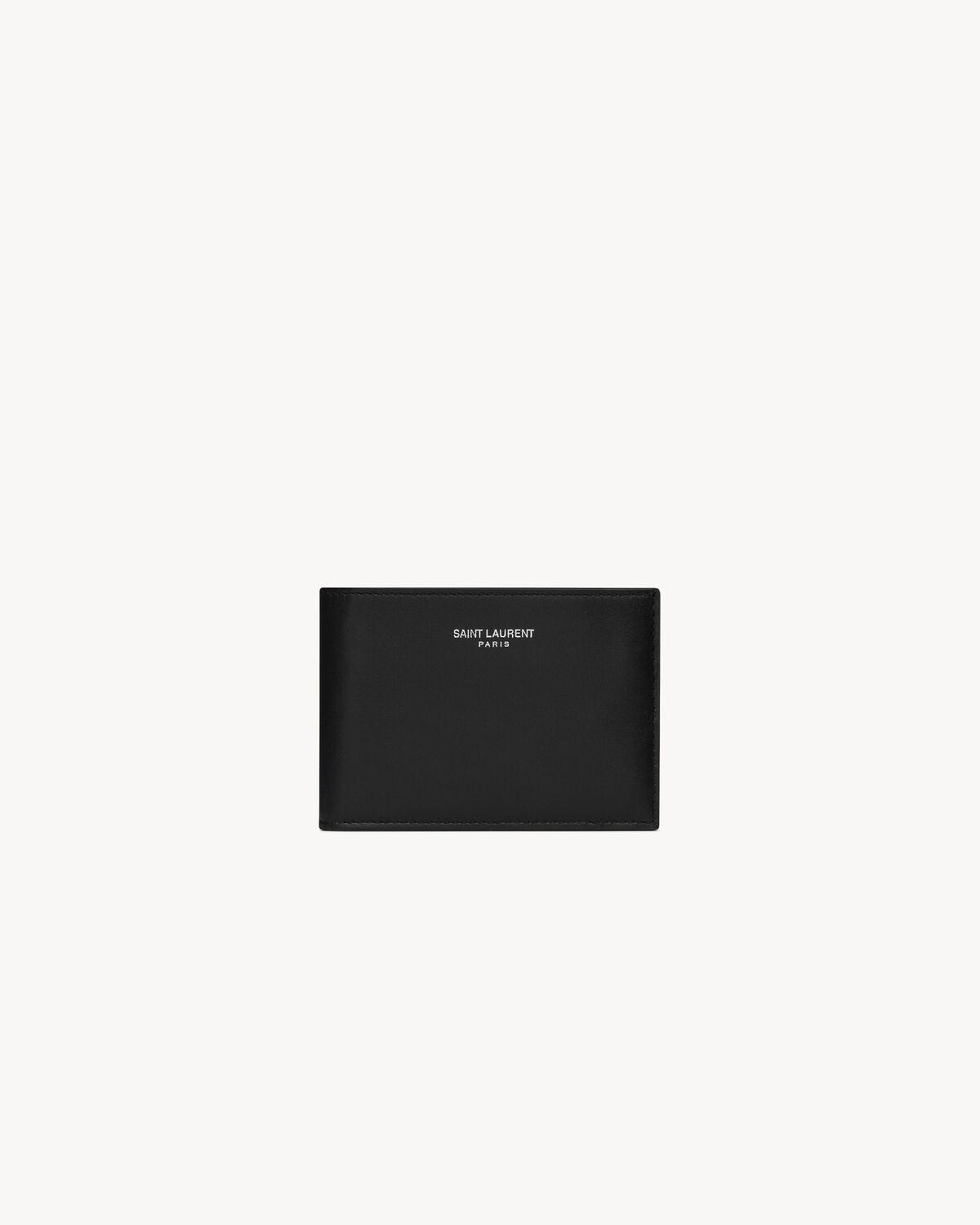 SAINT LAURENT PARIS compact card case in smooth leather | Saint Laurent | YSL.com Product Image