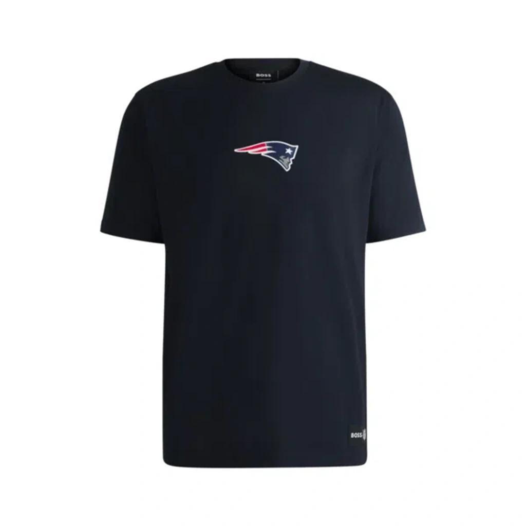 HUGO BOSS Boss X Nfl Stretch-cotton T-shirt With Special Branding In Patriots Product Image