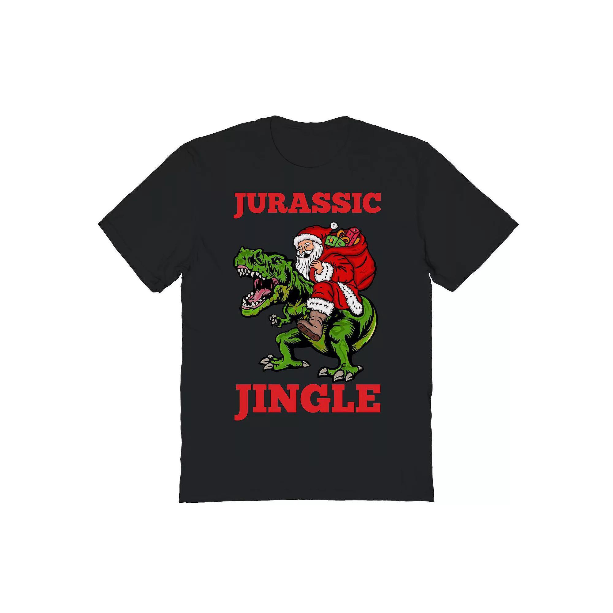 Men's Ruin The Hall Trex Christmas Graphic Tee, Size: XXL, Black Product Image