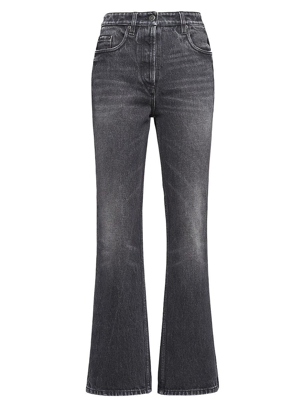 Cropped Bootcut Denim Jeans Product Image