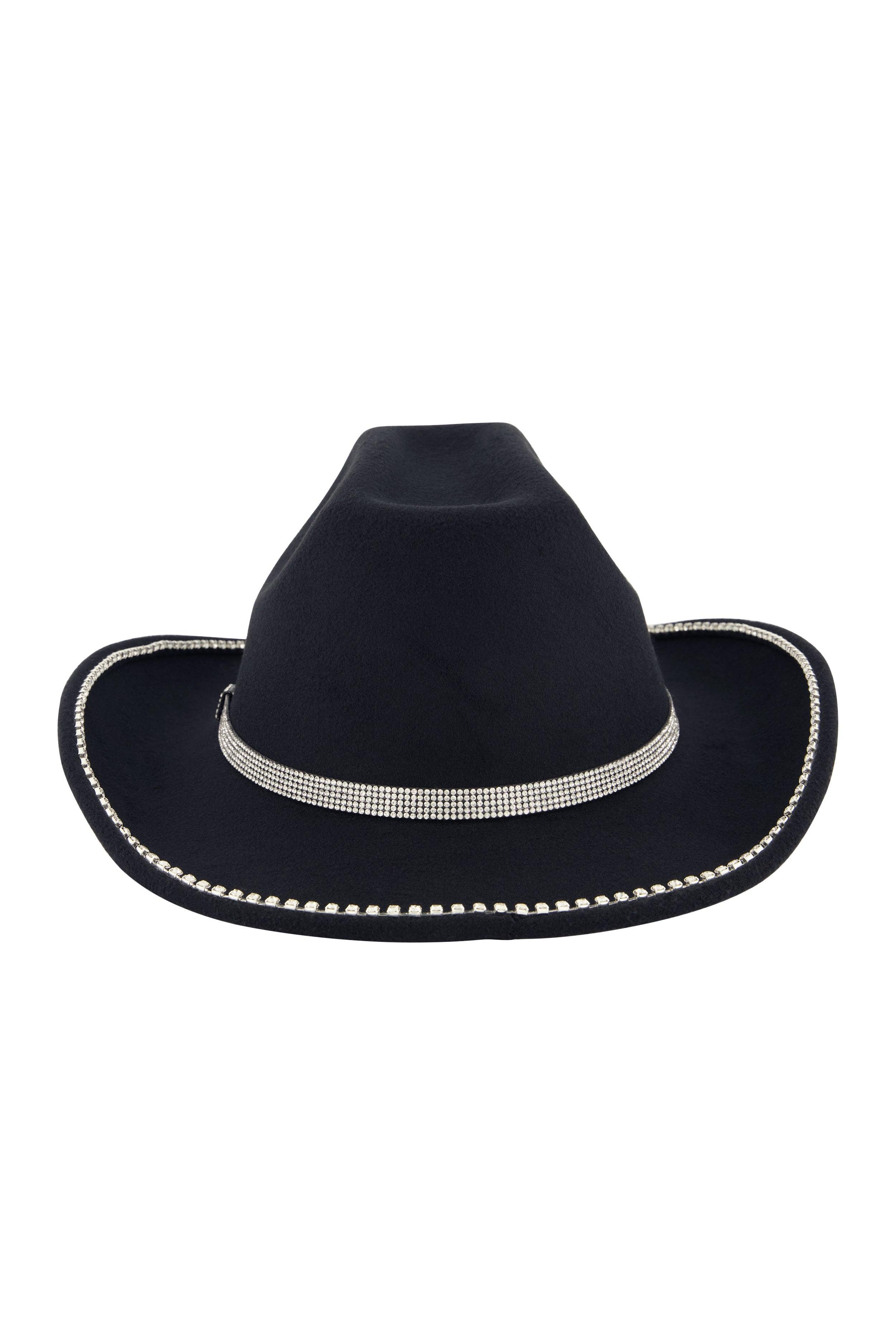 Rhinestone Trim Cowboy Hat Female Product Image