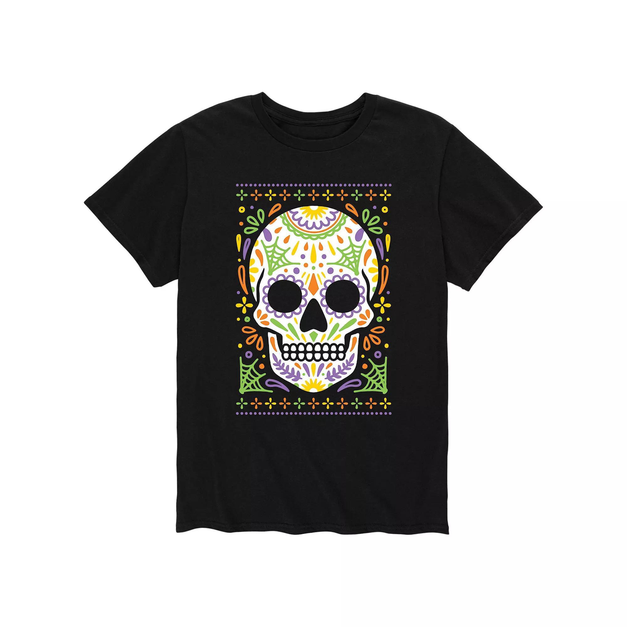 Men's Sugar Skull Ugly Sweater Tee,  Product Image